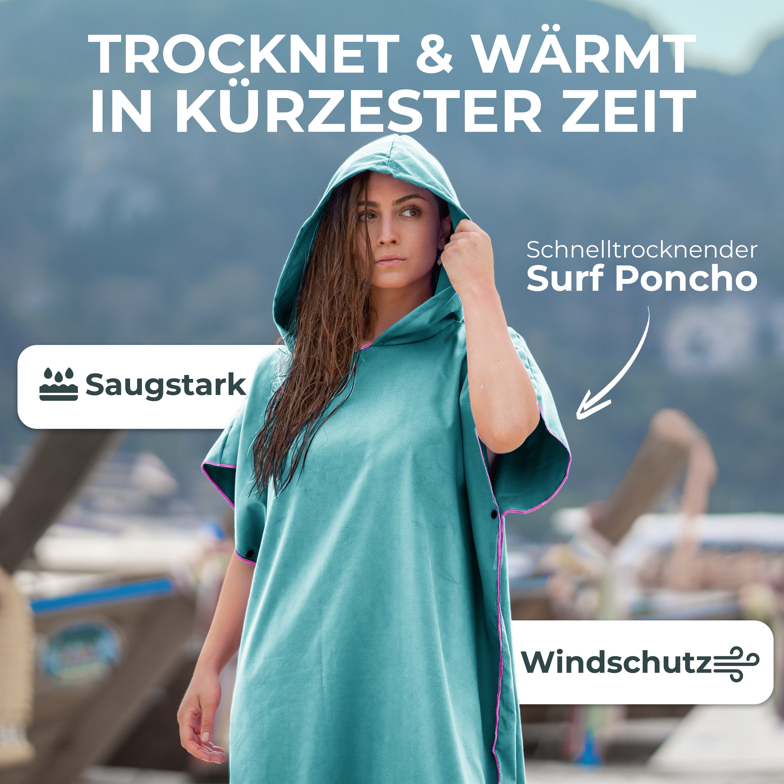 Vielseitiger und Kompakter Surfponcho