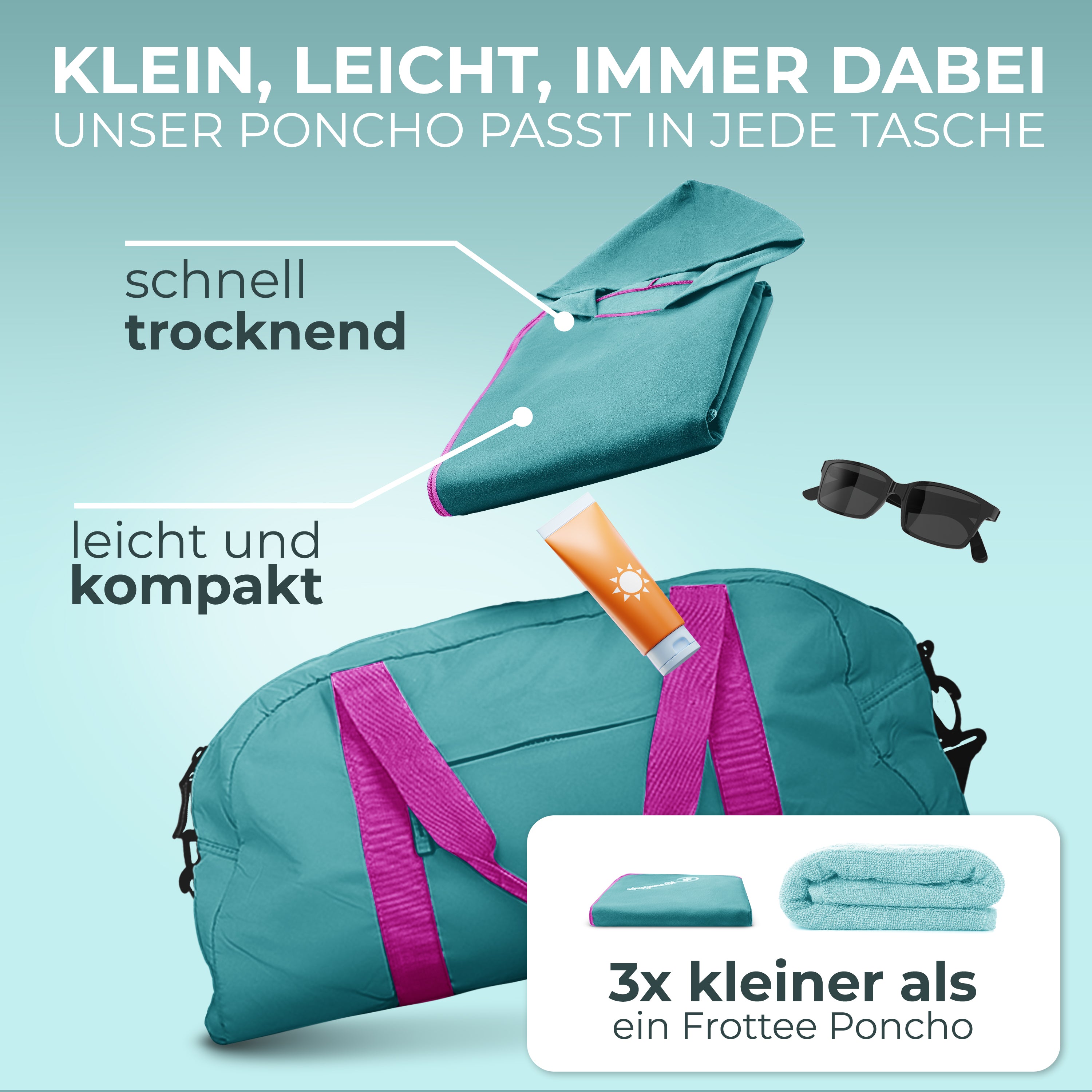 Vielseitiger und Kompakter Surfponcho