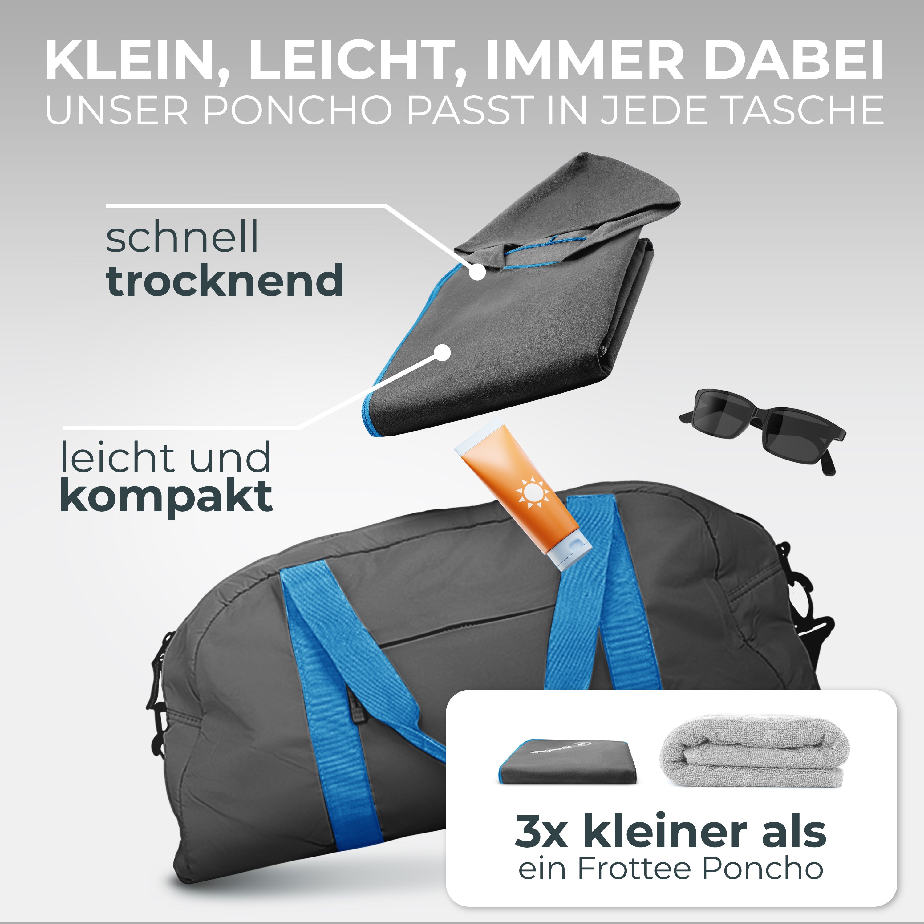 Vielseitiger und Kompakter Surfponcho