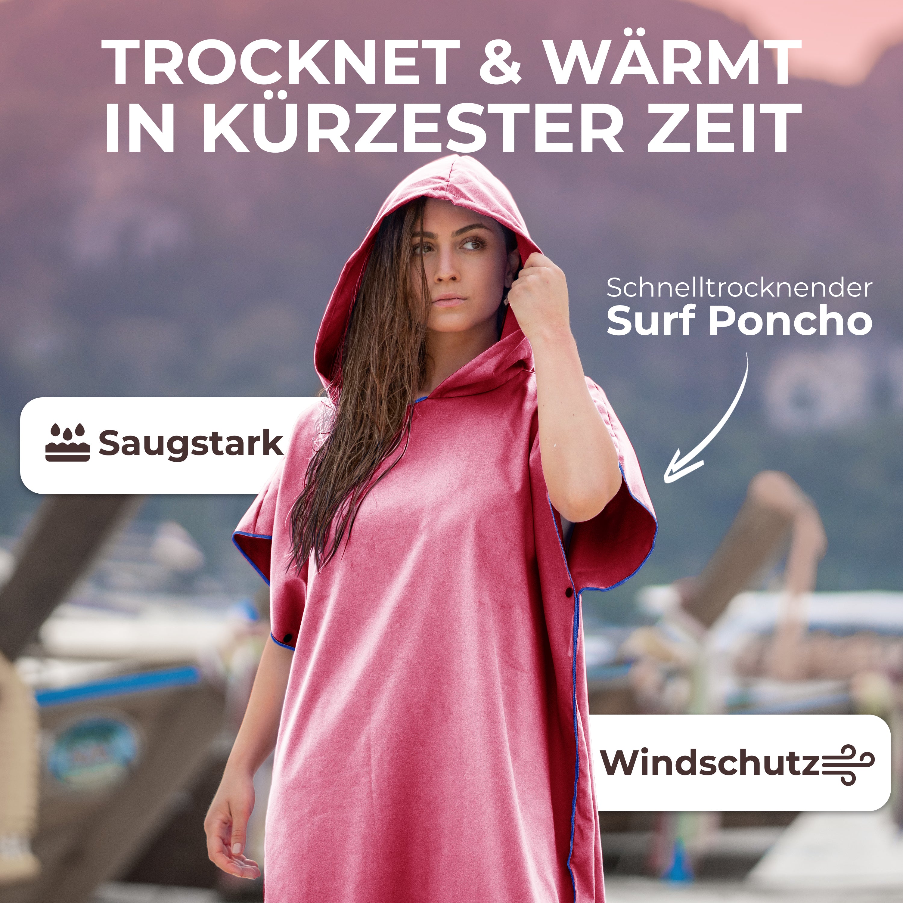 Vielseitiger und Kompakter Surfponcho