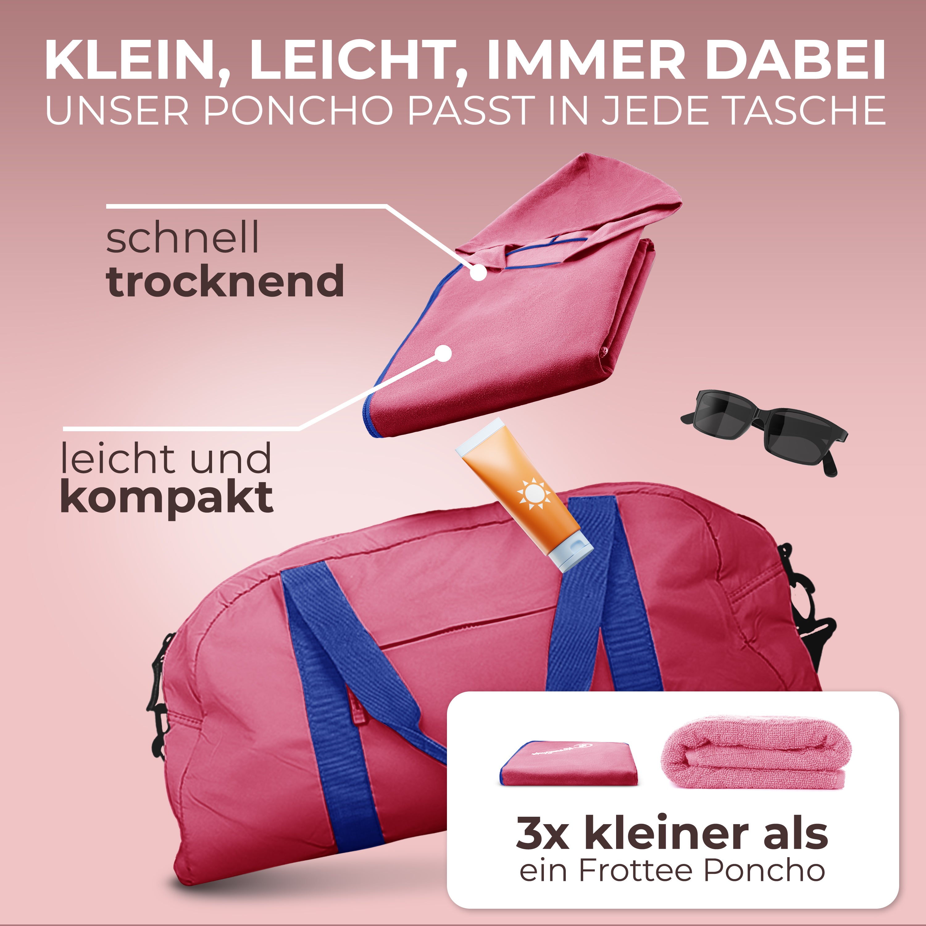 Vielseitiger und Kompakter Surfponcho