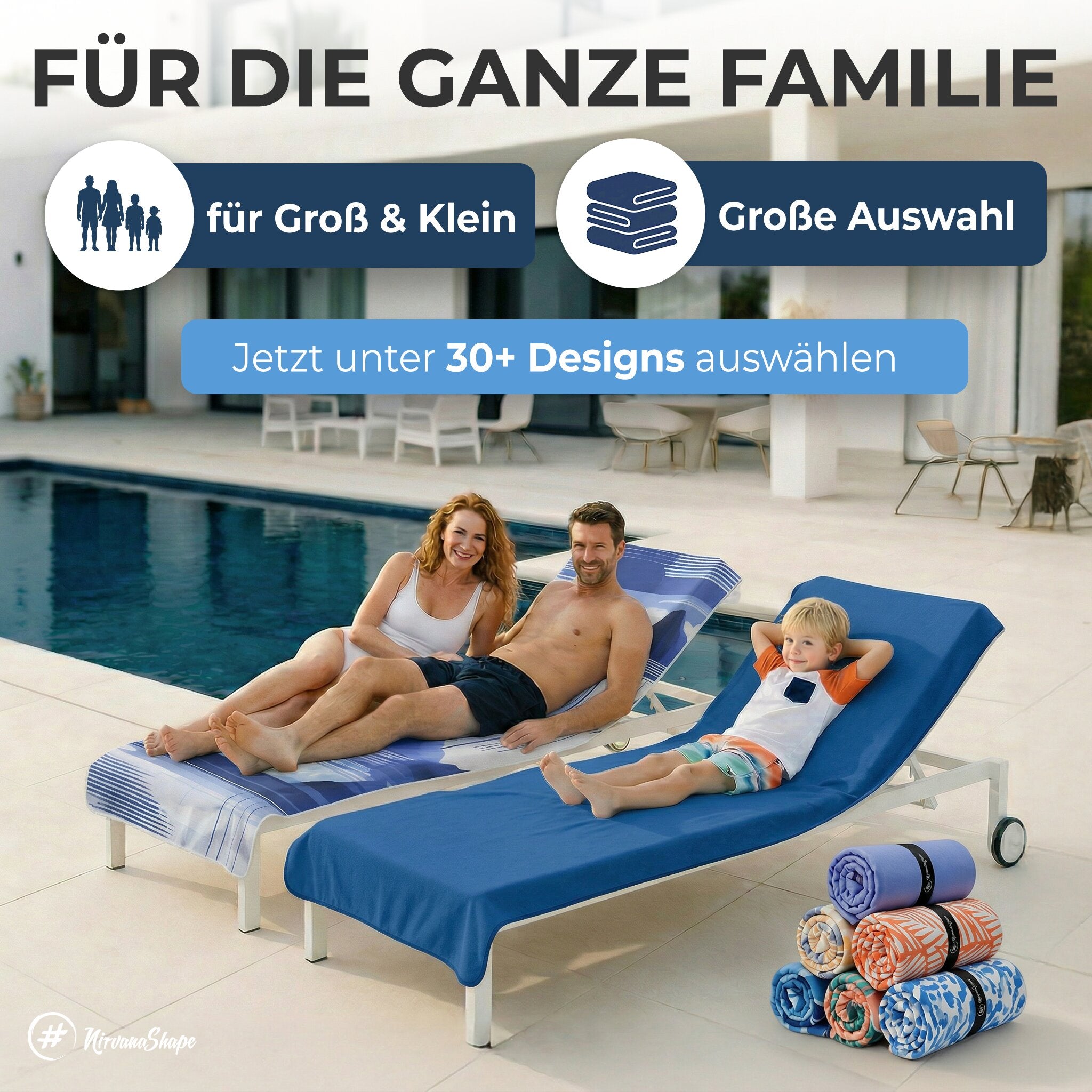 Strandtuch XXL - Strandhandtuch, Mikrofaser Badetuch, Handtuch