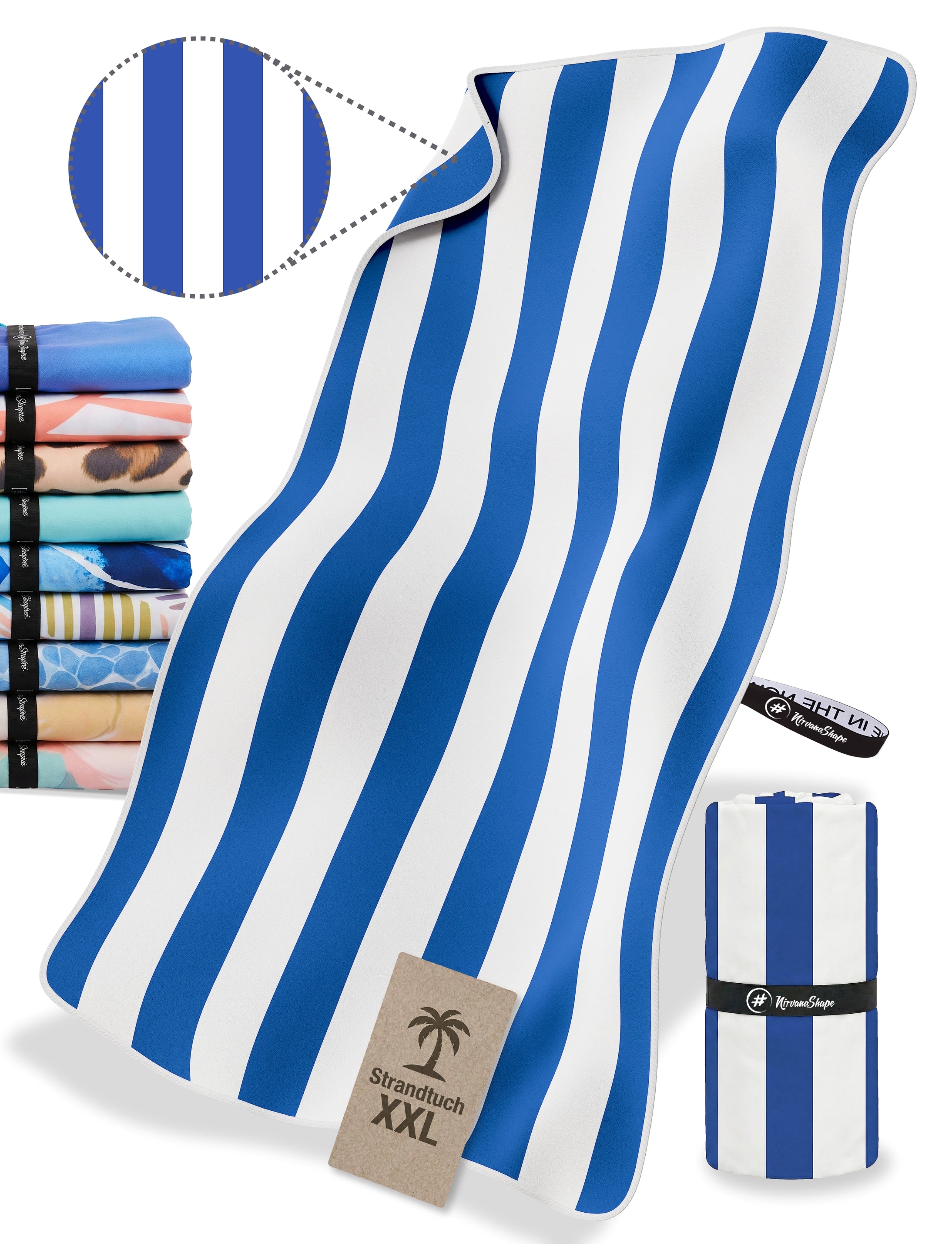Strandtuch XXL - Strandhandtuch, Mikrofaser Badetuch, Handtuch