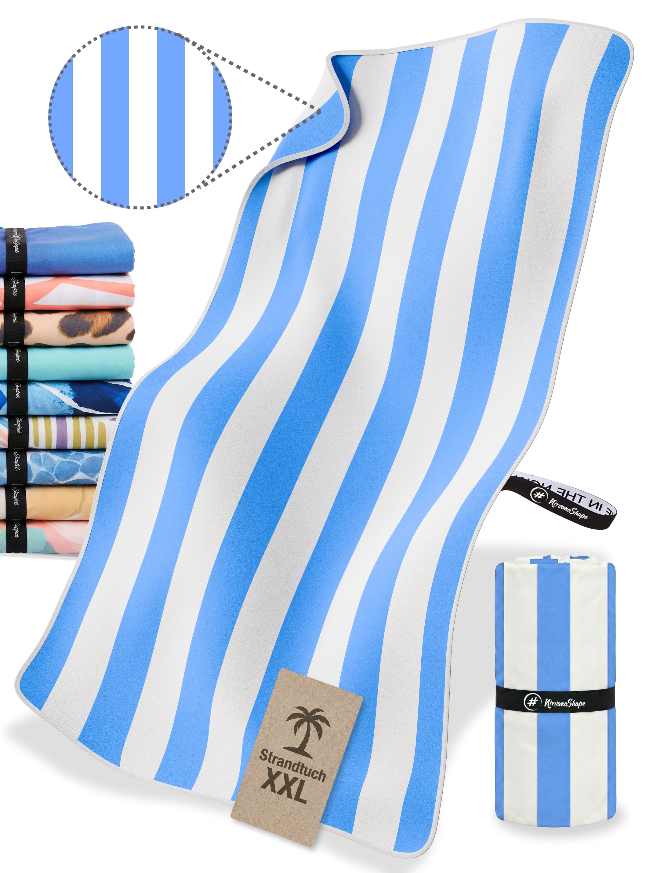Strandtuch XXL - Strandhandtuch, Mikrofaser Badetuch, Handtuch