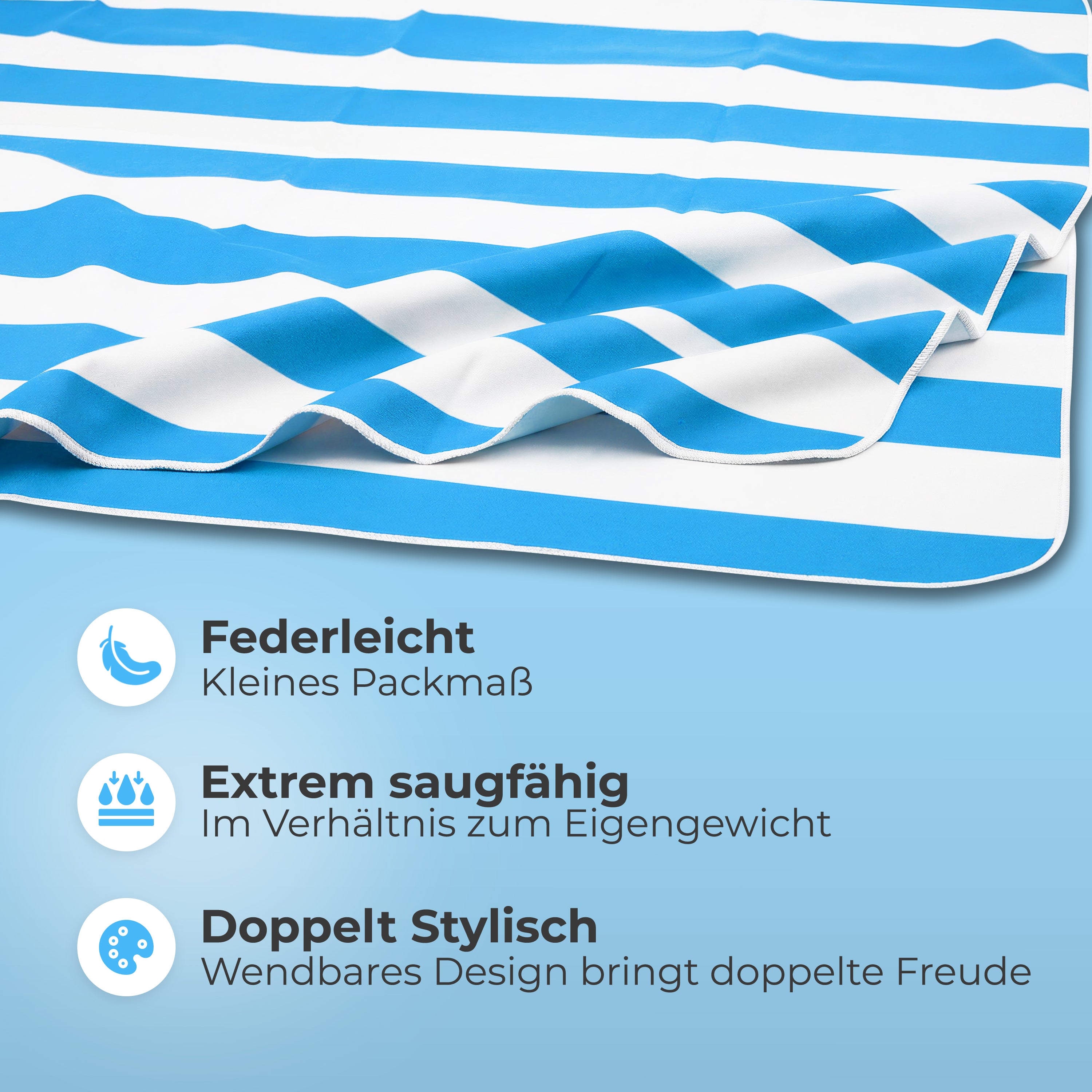 Strandtuch XXL - Strandhandtuch, Mikrofaser Badetuch, Handtuch