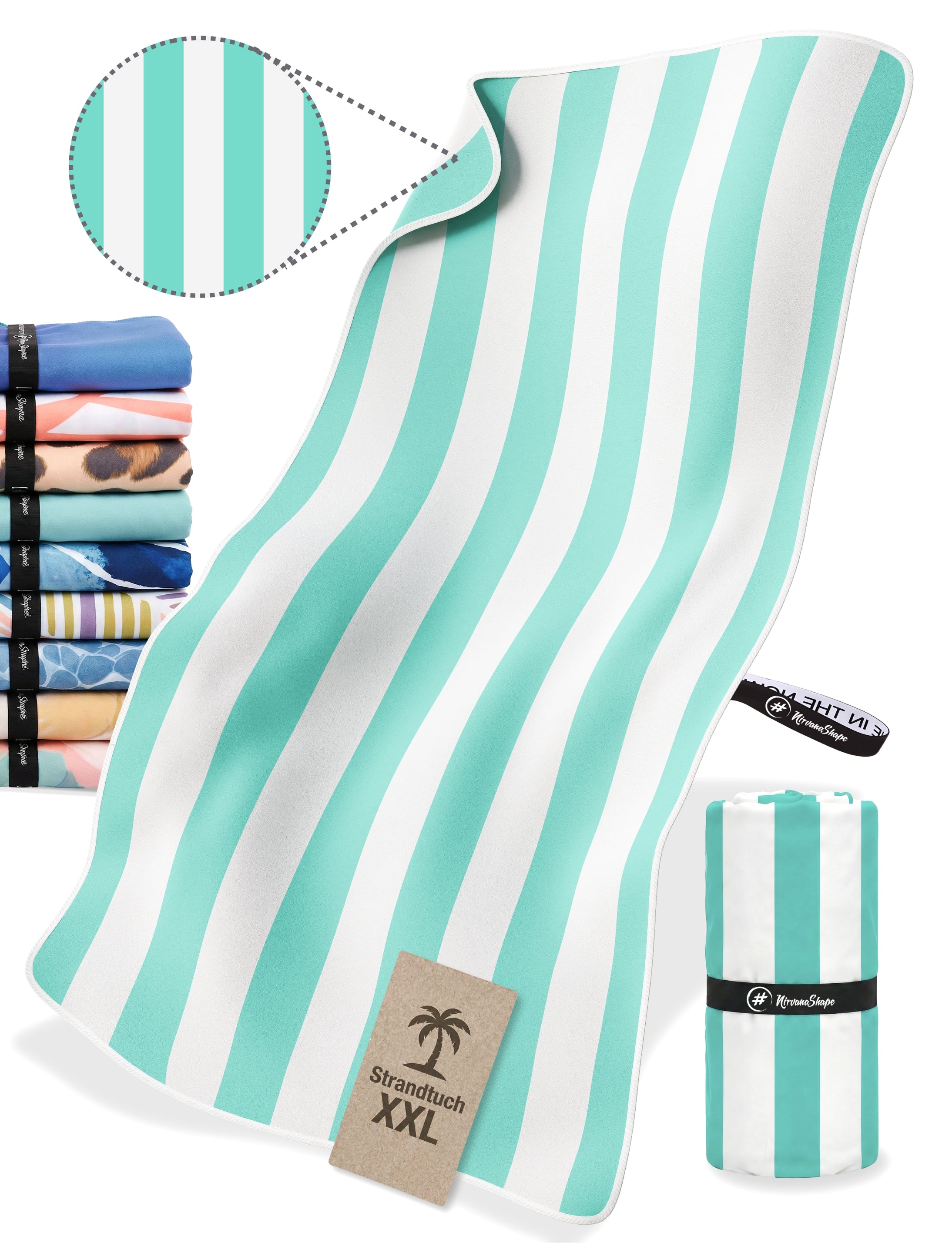 Strandtuch XXL - Strandhandtuch, Mikrofaser Badetuch, Handtuch