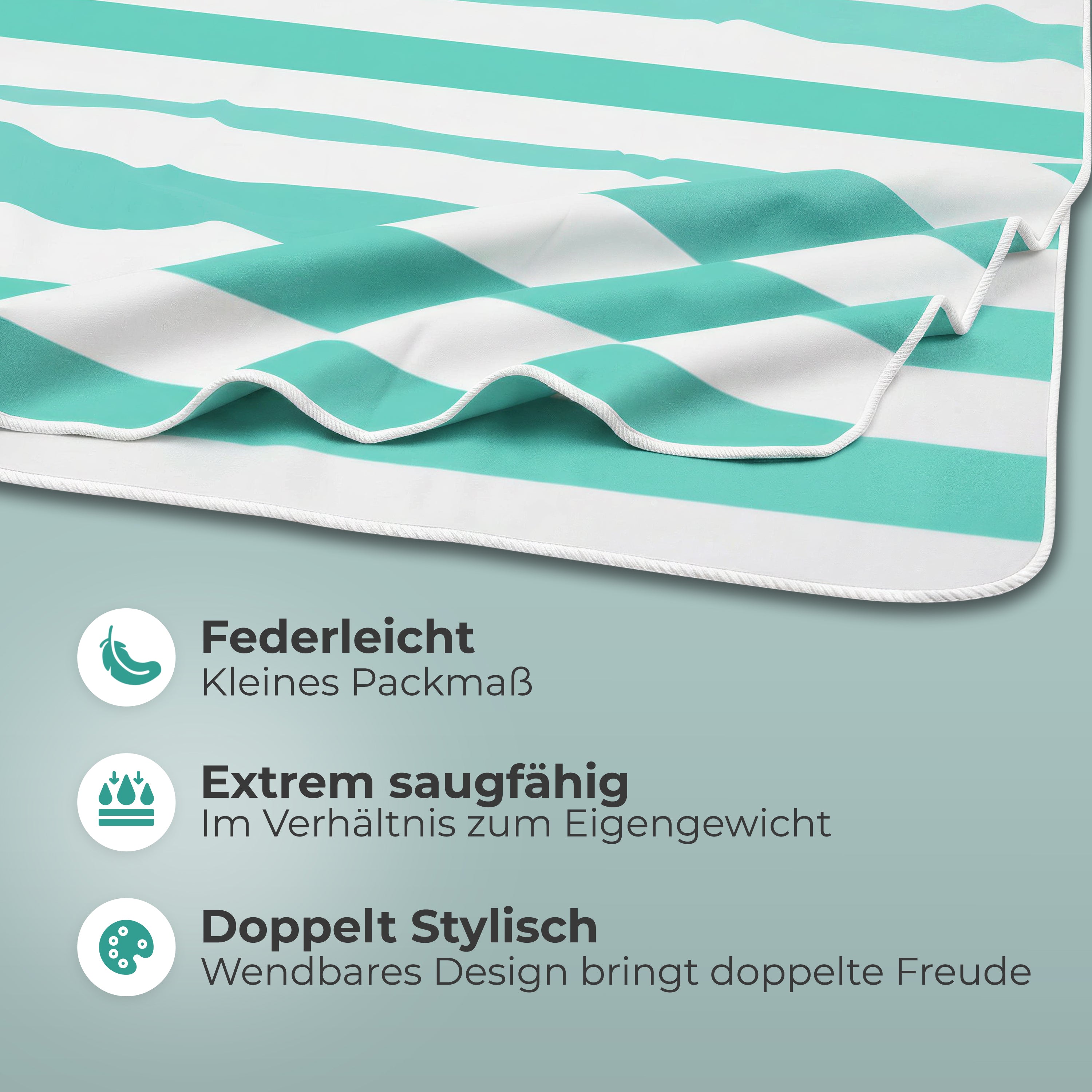 Strandtuch XXL - Strandhandtuch, Mikrofaser Badetuch, Handtuch
