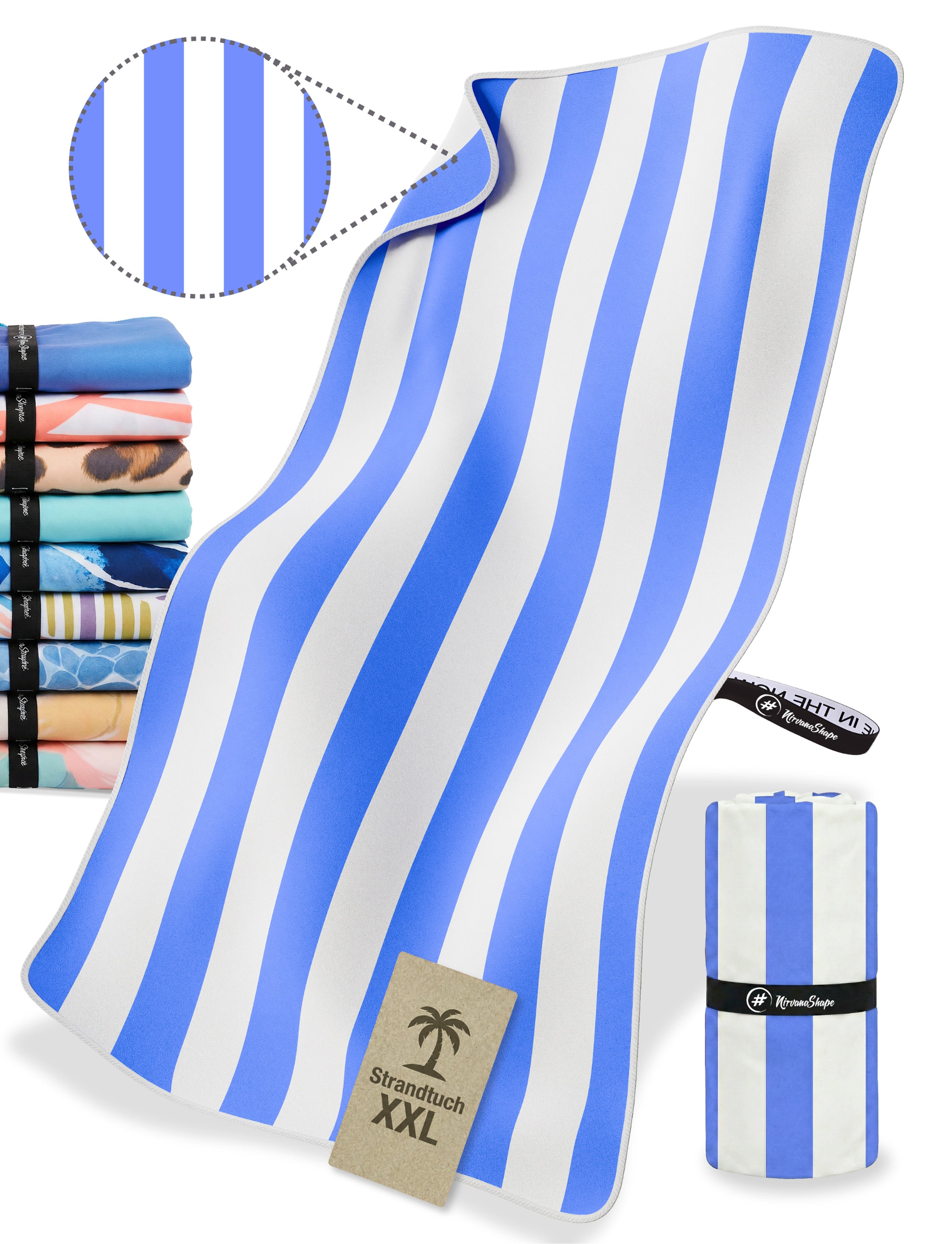 Strandtuch XXL - Strandhandtuch, Mikrofaser Badetuch, Handtuch
