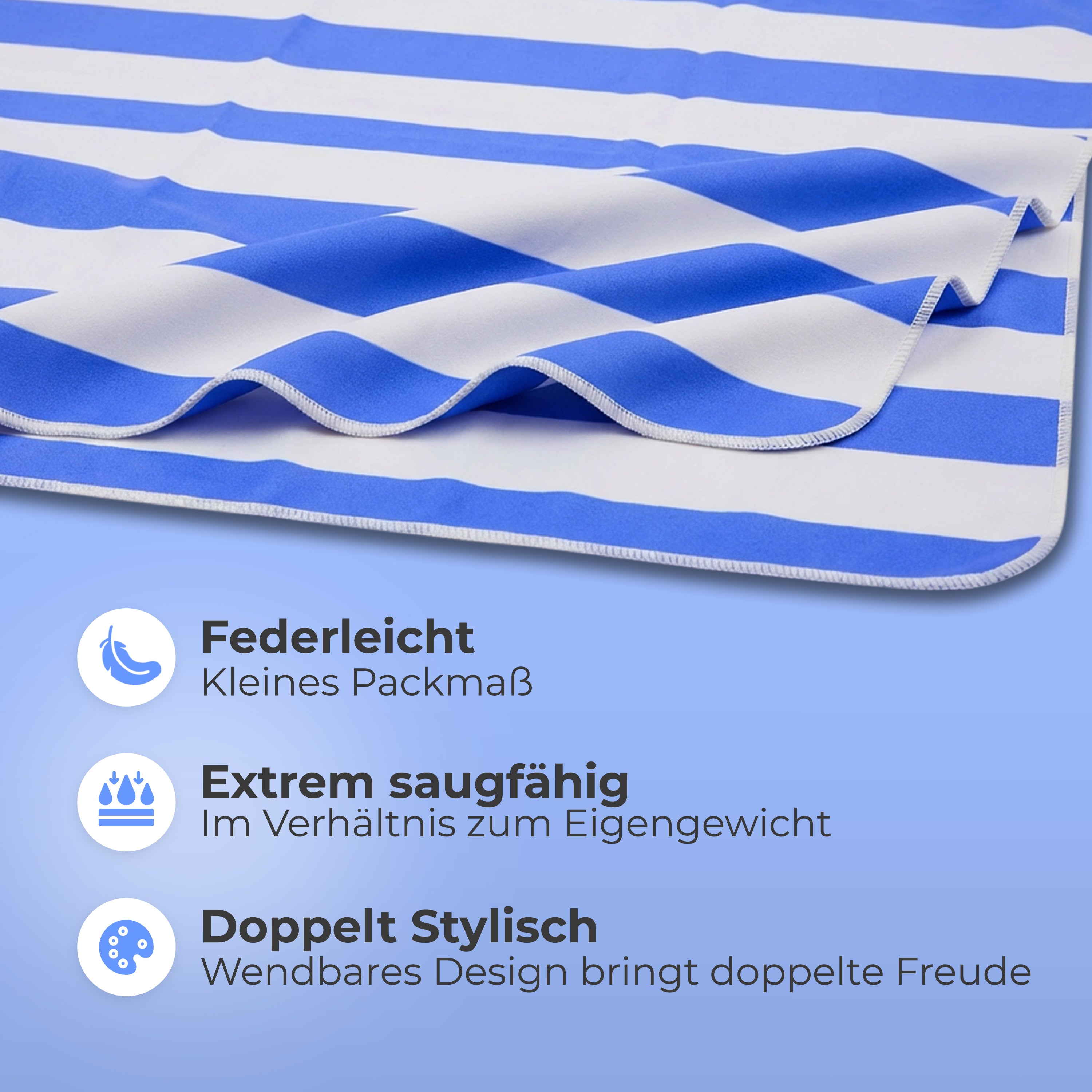Strandtuch XXL - Strandhandtuch, Mikrofaser Badetuch, Handtuch