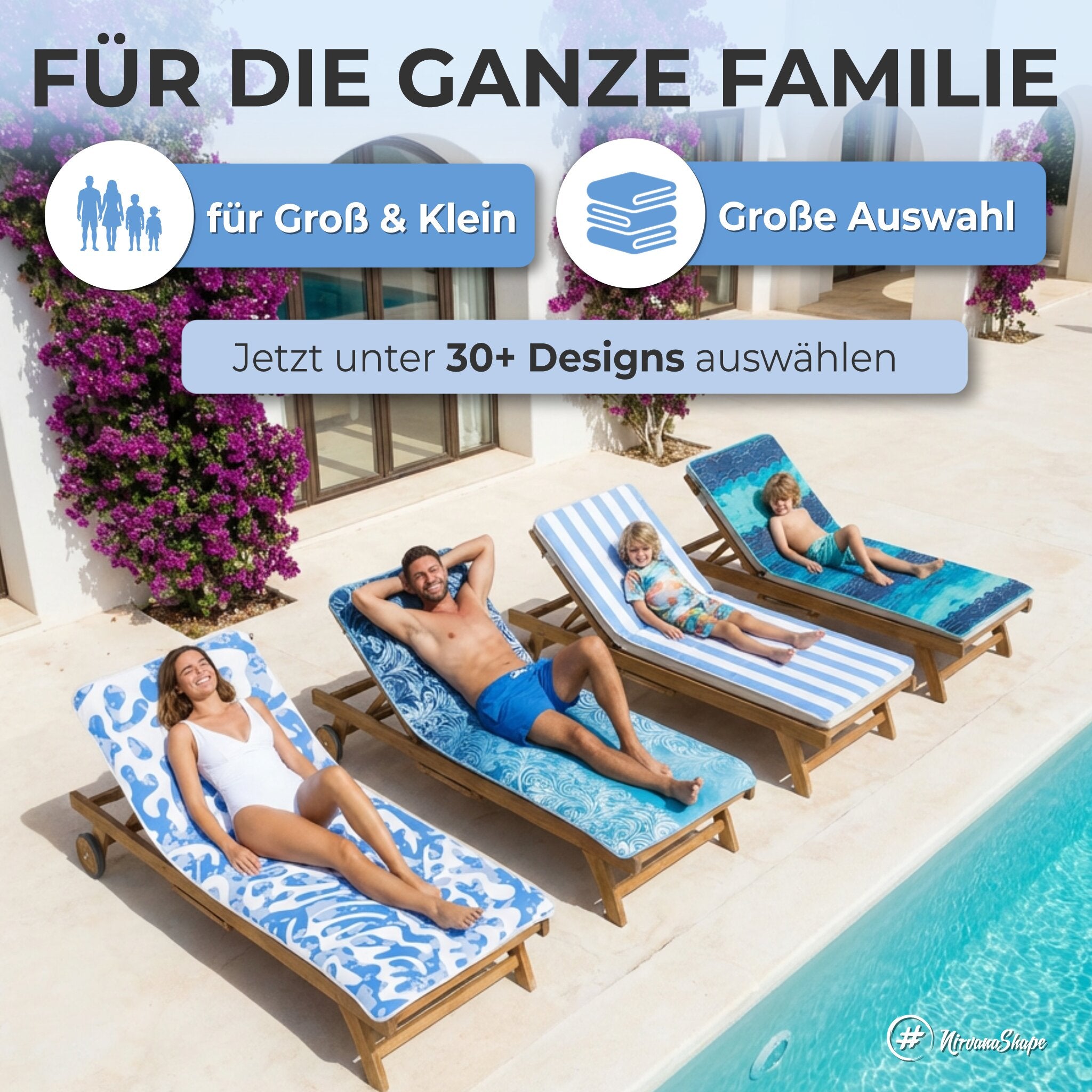 Strandtuch XXL - Strandhandtuch, Mikrofaser Badetuch, Handtuch