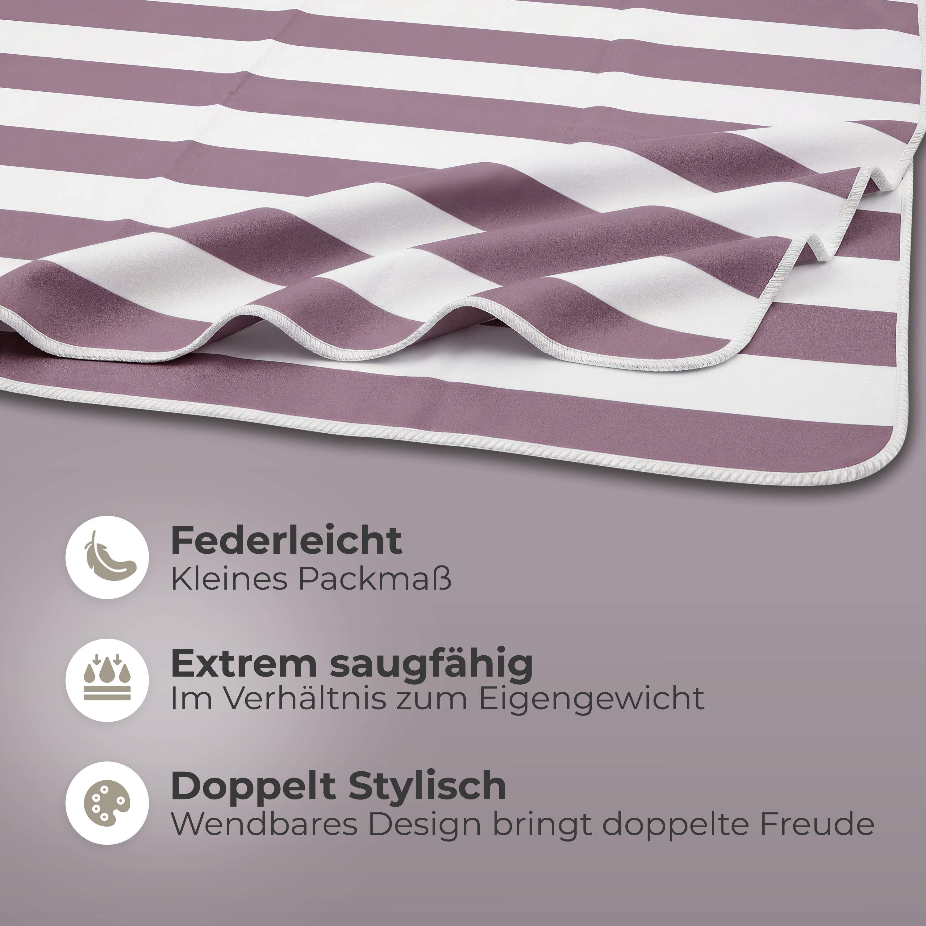 Strandtuch XXL - Strandhandtuch, Mikrofaser Badetuch, Handtuch