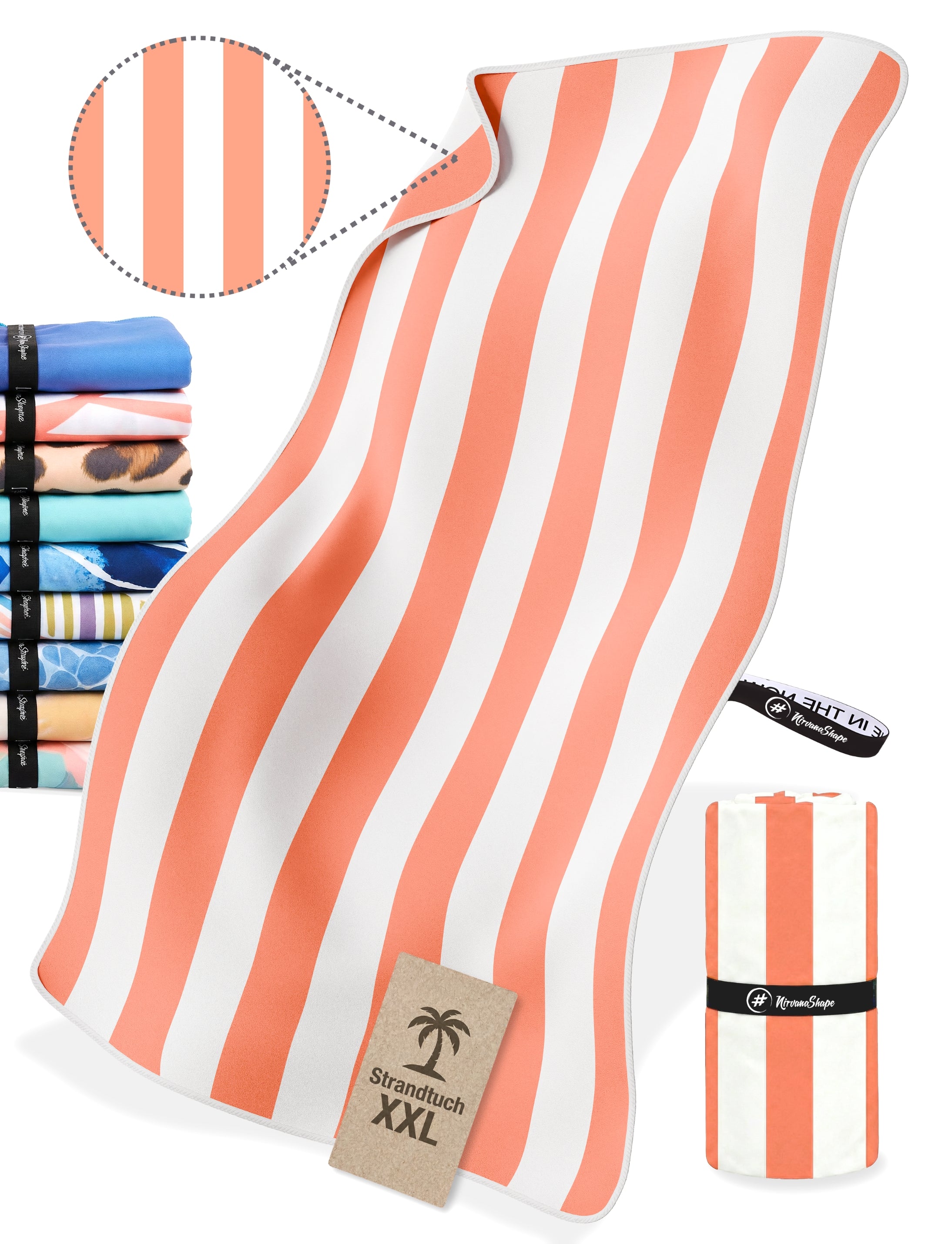 Strandtuch XXL - Strandhandtuch, Mikrofaser Badetuch, Handtuch