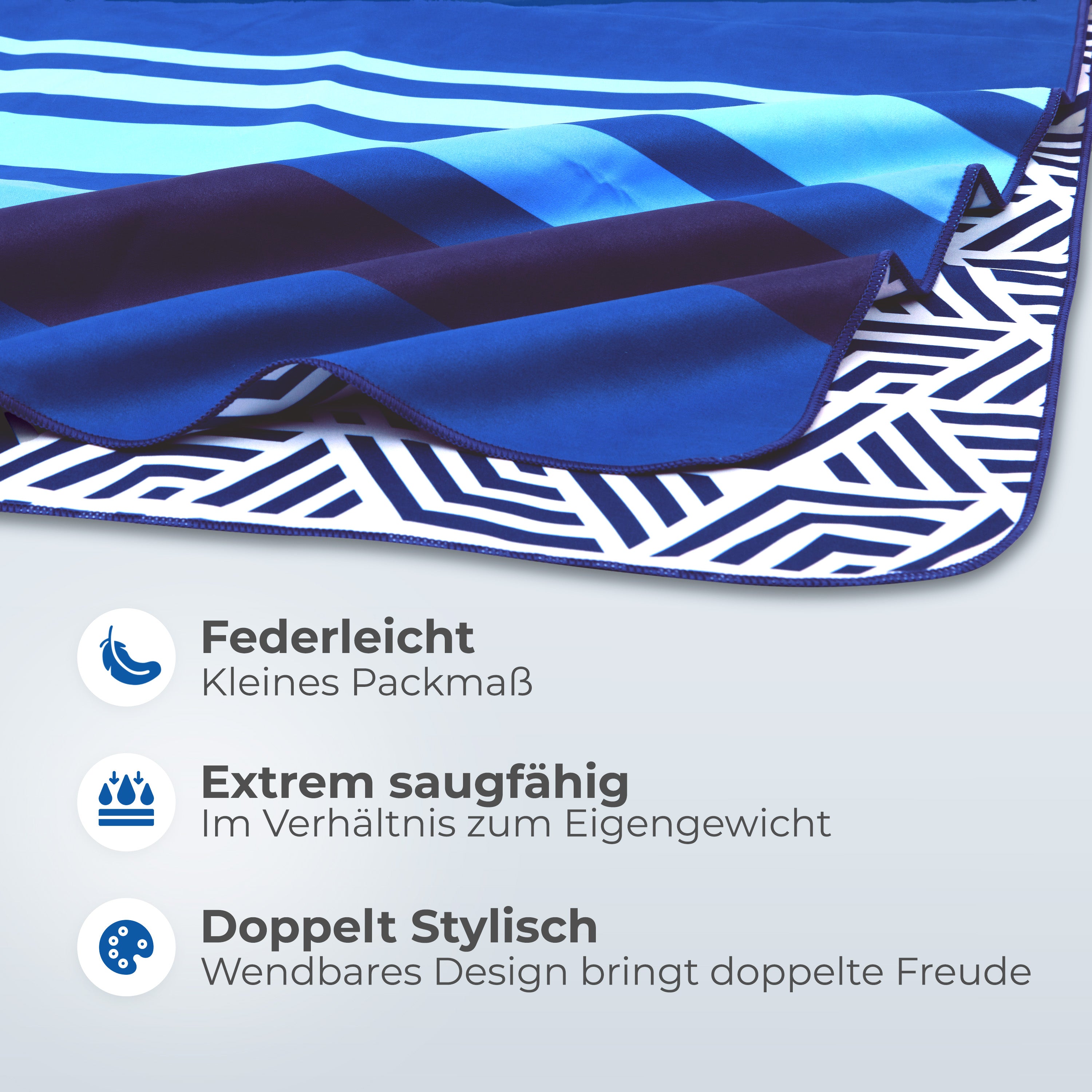 Strandtuch XXL - Strandhandtuch, Mikrofaser Badetuch, Handtuch