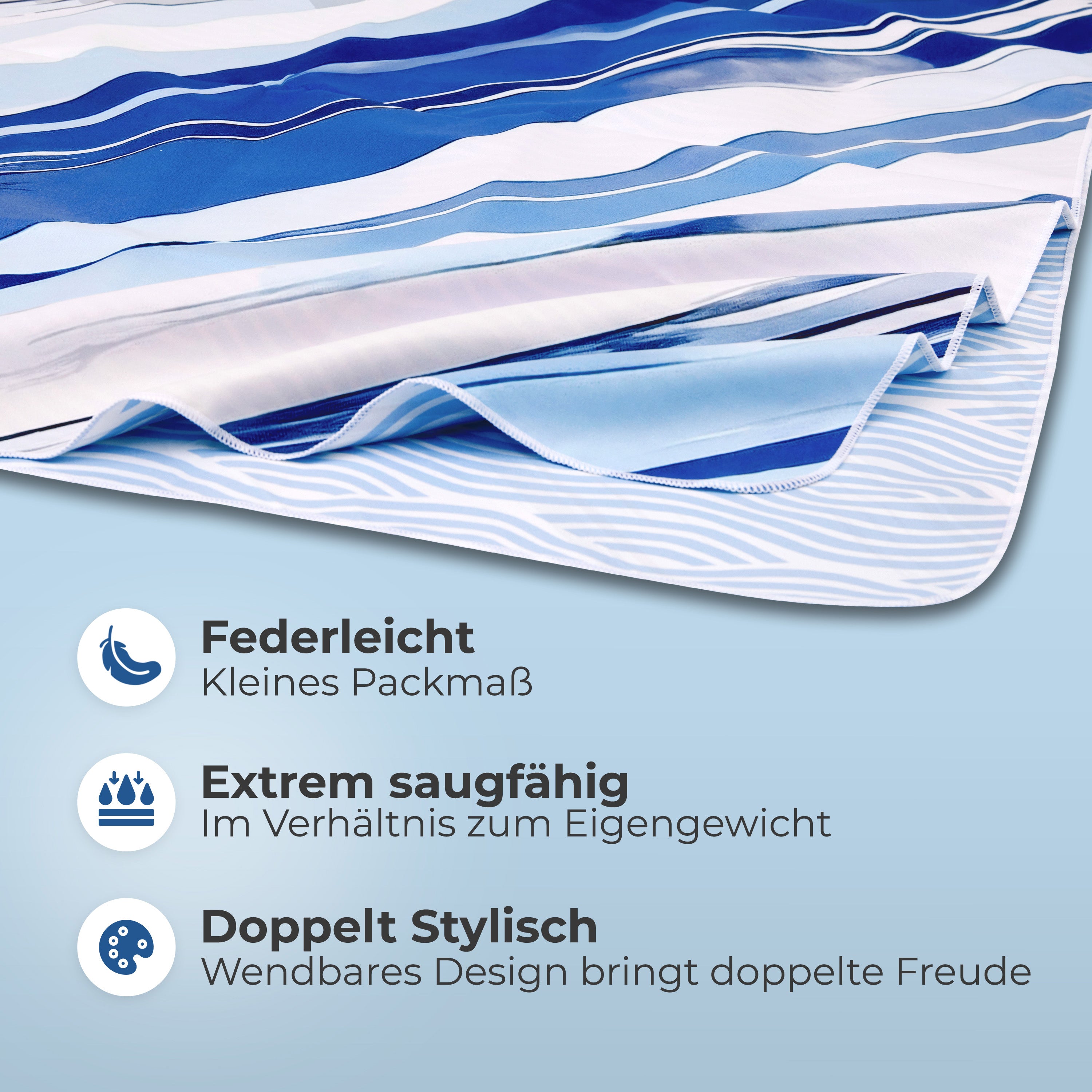 Strandtuch XXL - Strandhandtuch, Mikrofaser Badetuch, Handtuch