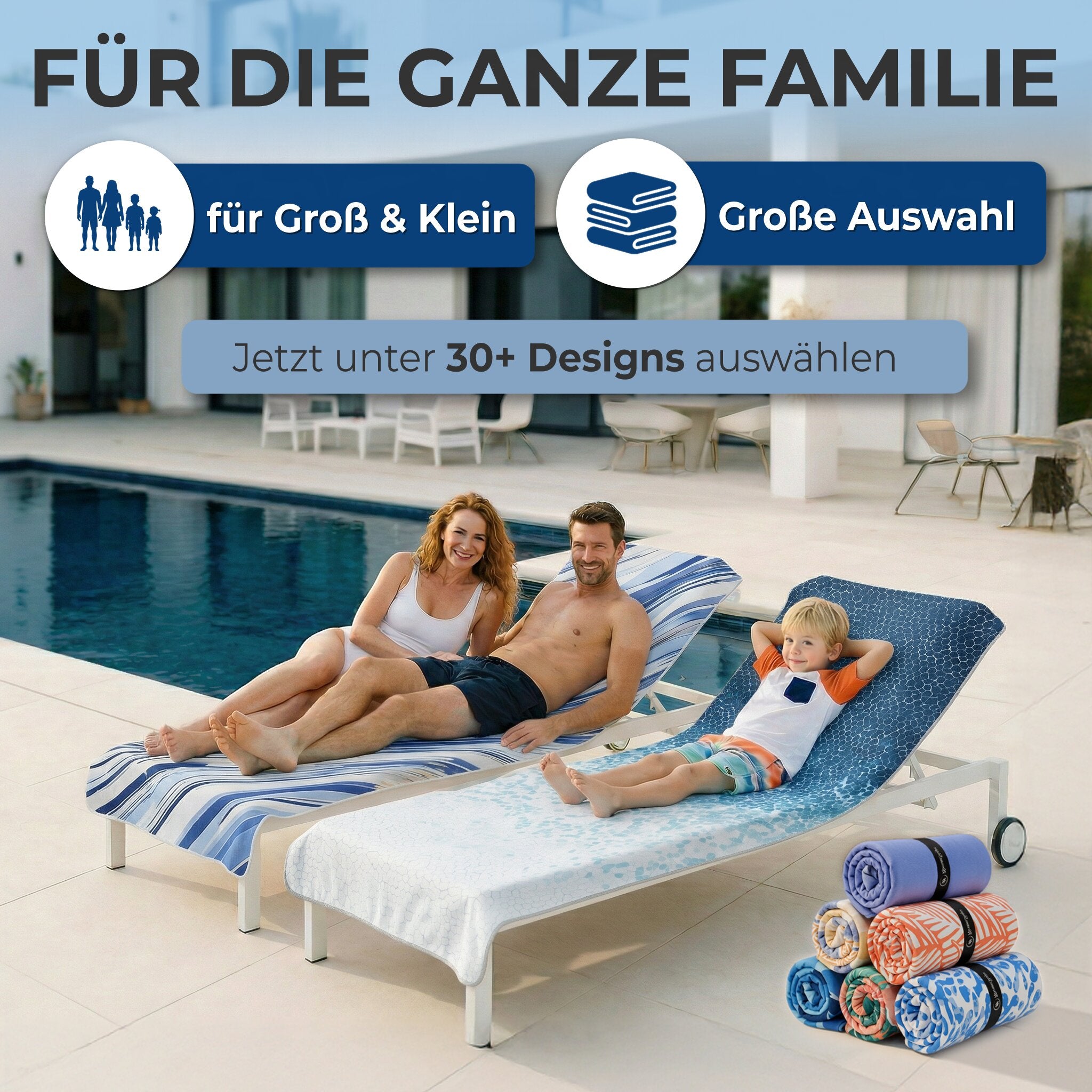 Strandtuch XXL - Strandhandtuch, Mikrofaser Badetuch, Handtuch