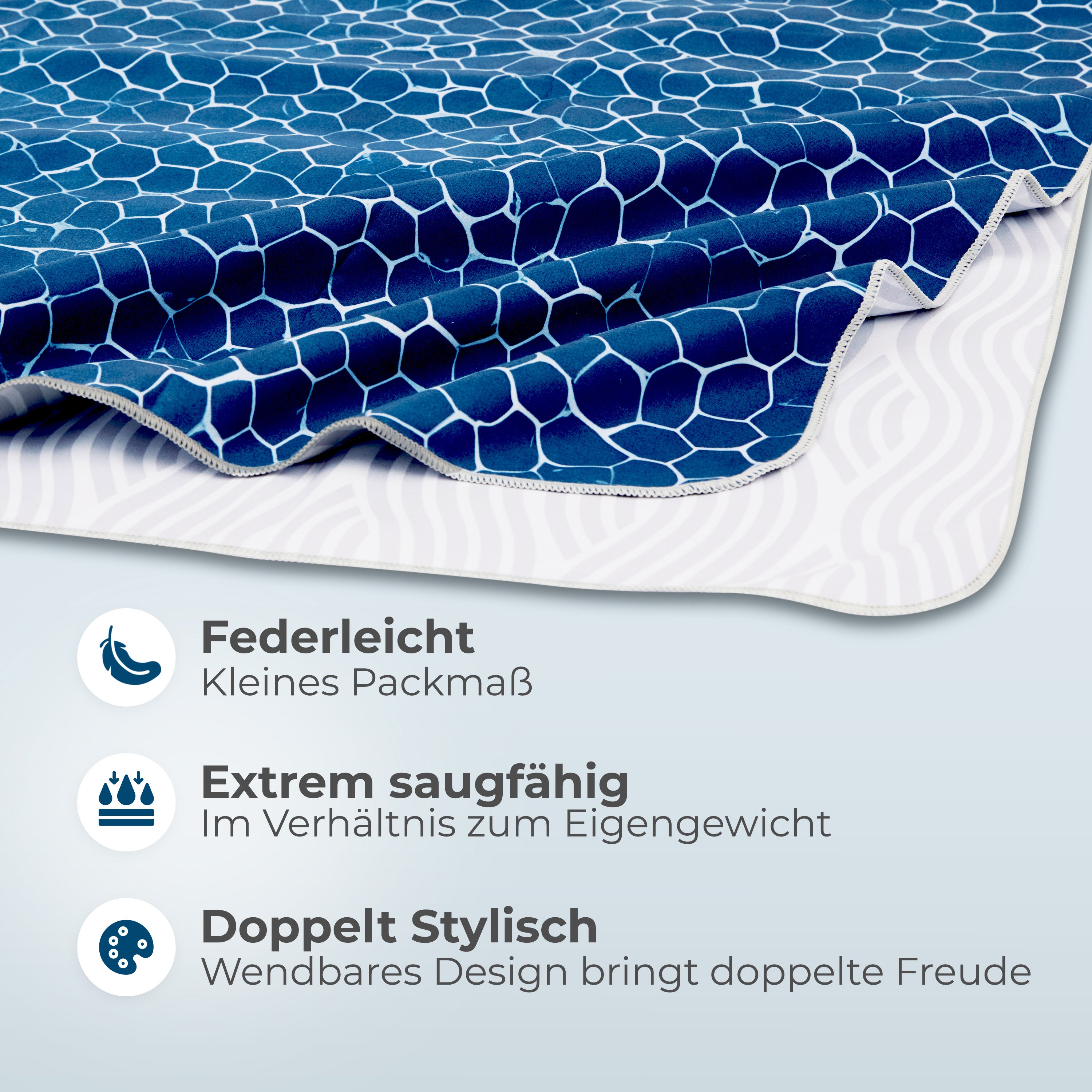 Strandtuch XXL - Strandhandtuch, Mikrofaser Badetuch, Handtuch