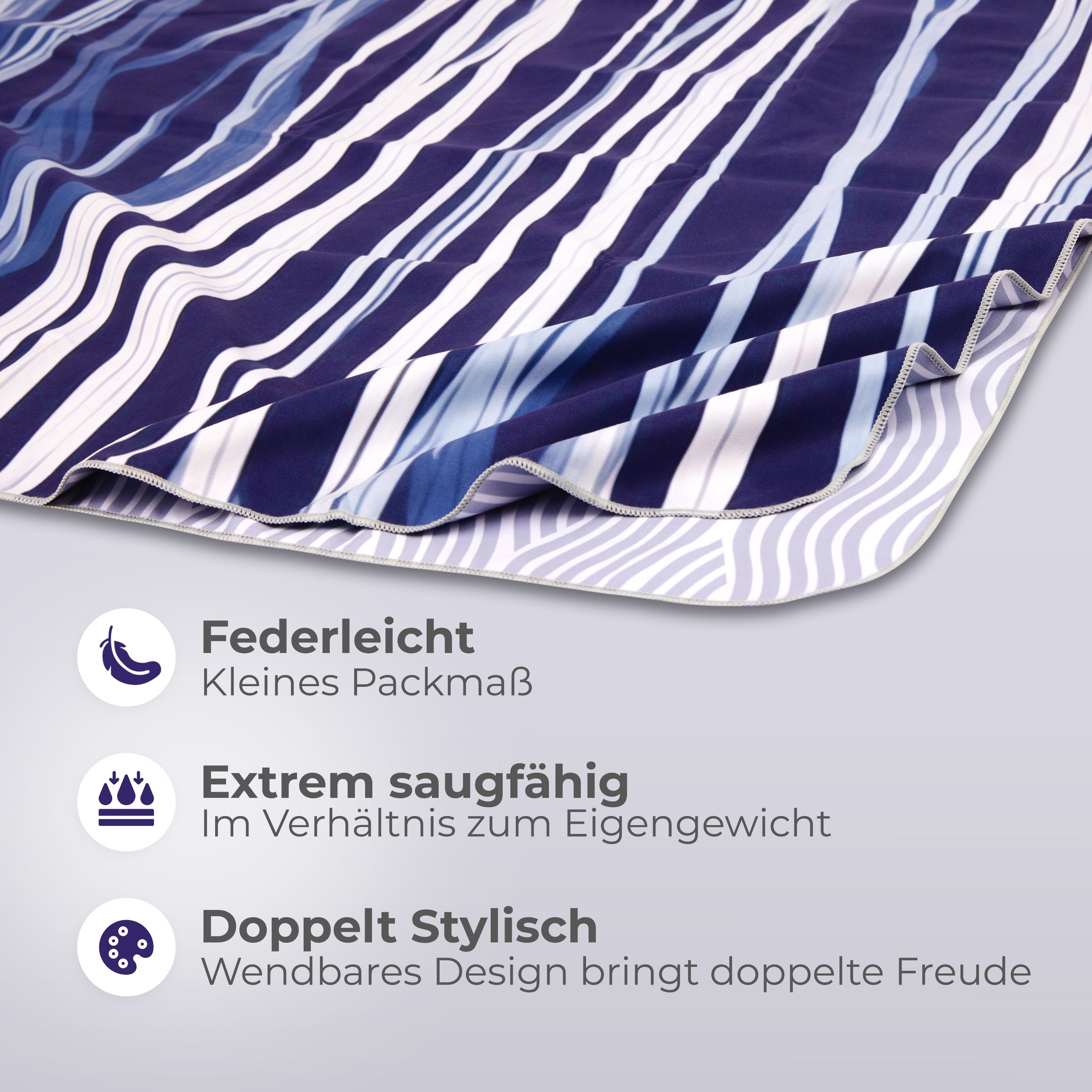 Strandtuch XXL - Strandhandtuch, Mikrofaser Badetuch, Handtuch