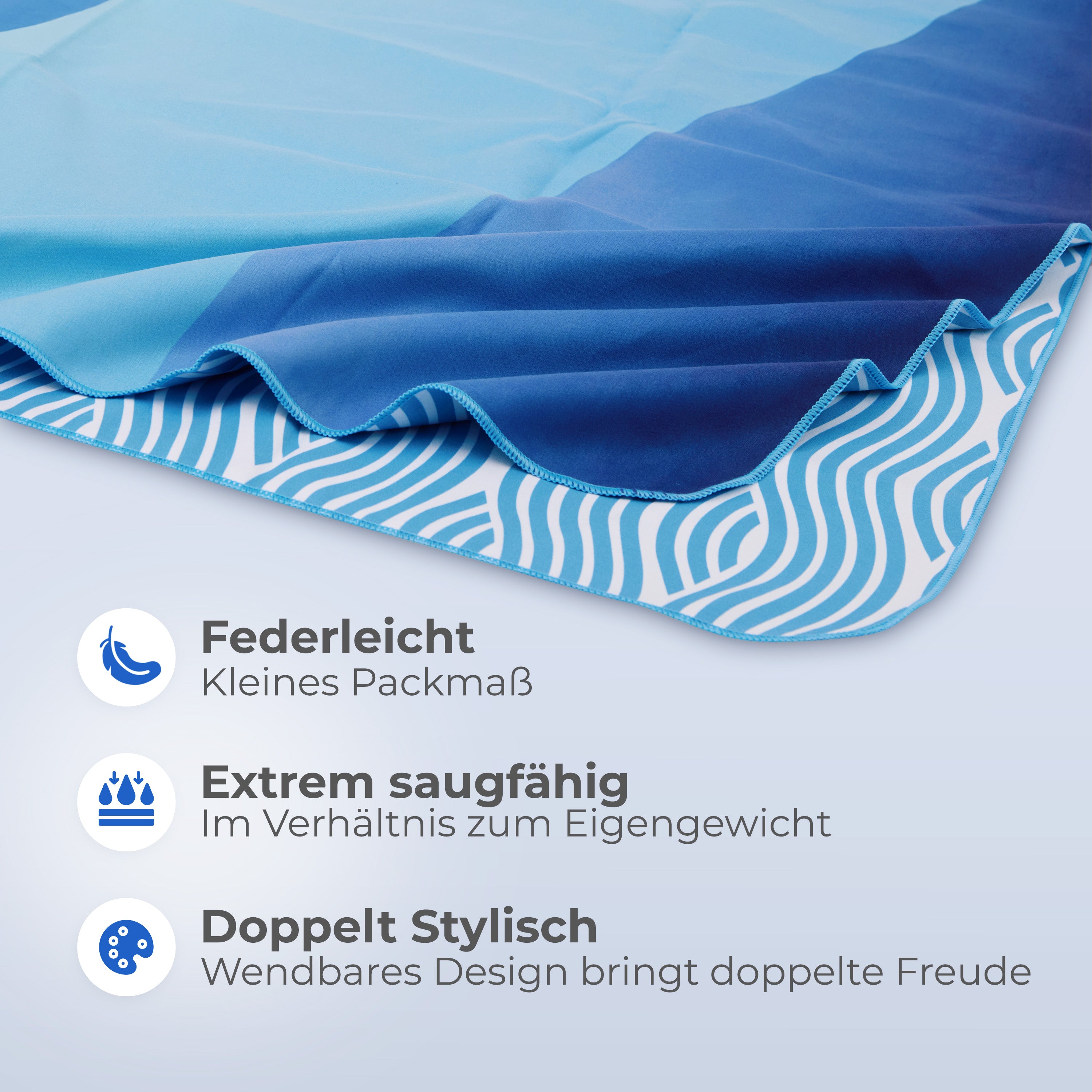 Strandtuch XXL - Strandhandtuch, Mikrofaser Badetuch, Handtuch