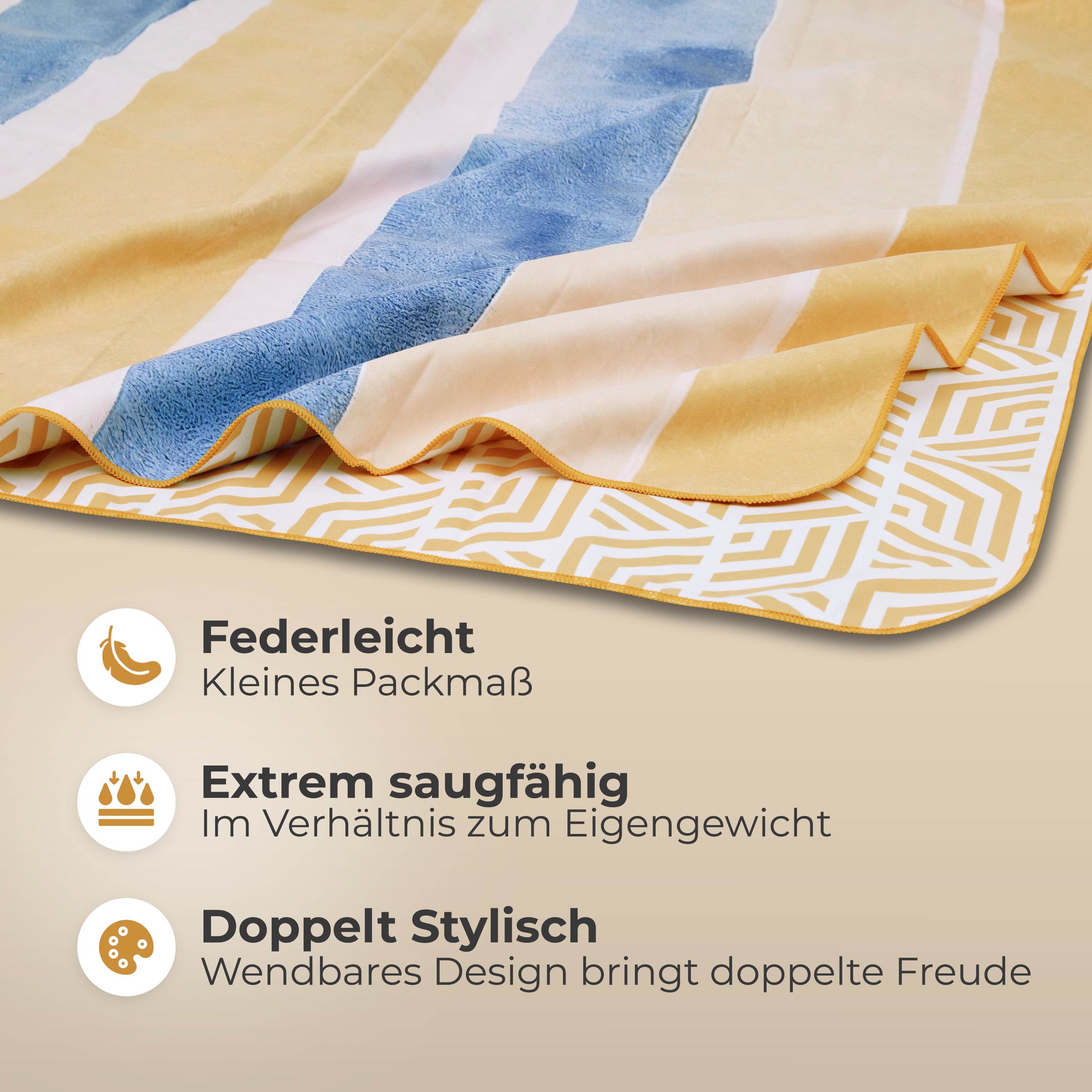 Strandtuch XXL - Strandhandtuch, Mikrofaser Badetuch, Handtuch