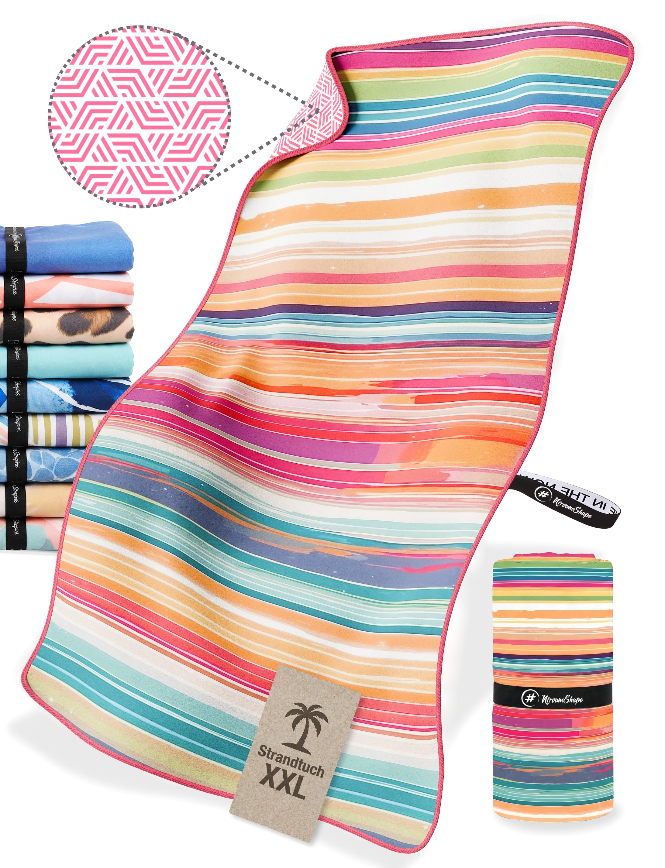 Strandtuch XXL - Strandhandtuch, Mikrofaser Badetuch, Handtuch