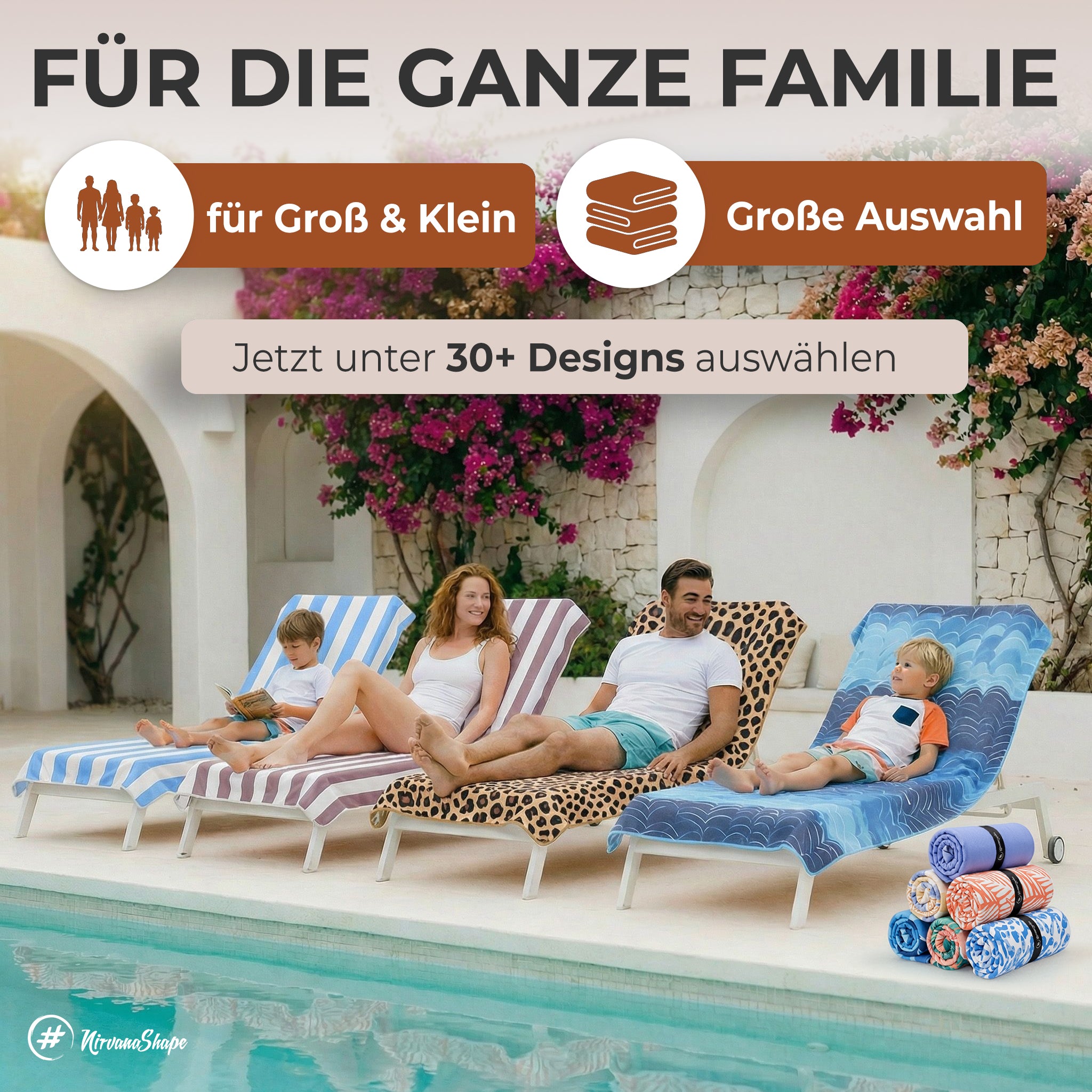 Strandtuch XXL - Strandhandtuch, Mikrofaser Badetuch, Handtuch