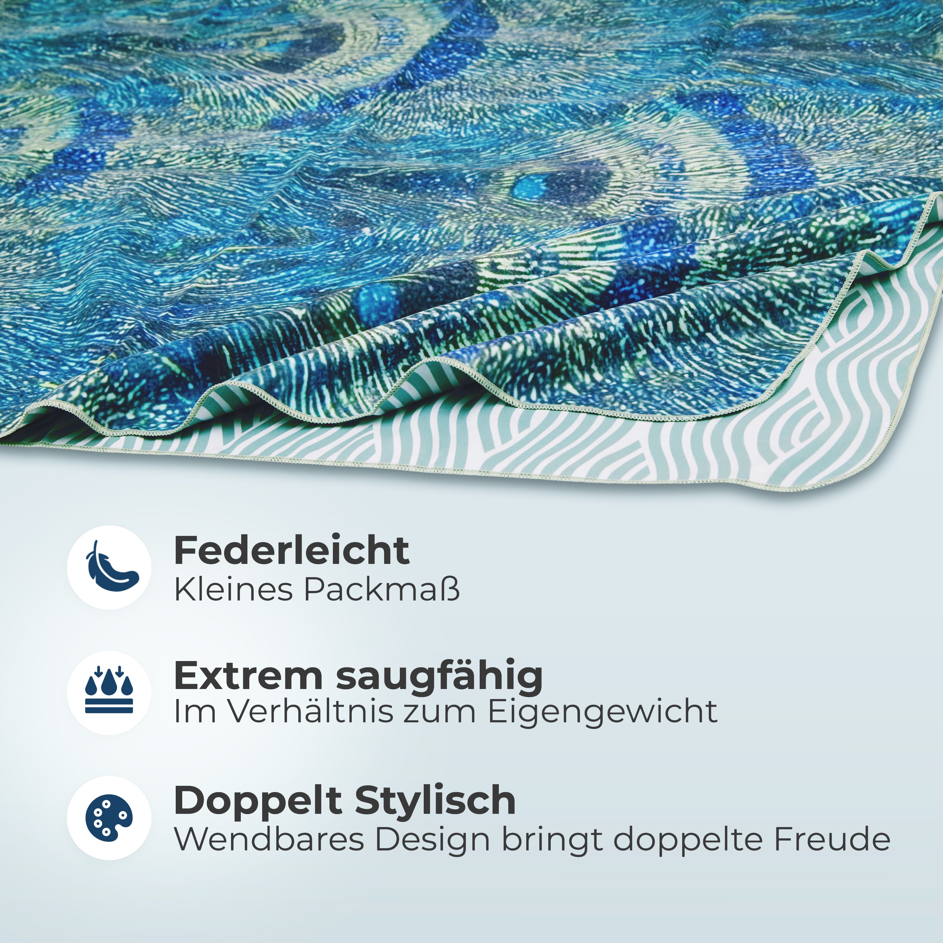 Strandtuch XXL - Strandhandtuch, Mikrofaser Badetuch, Handtuch