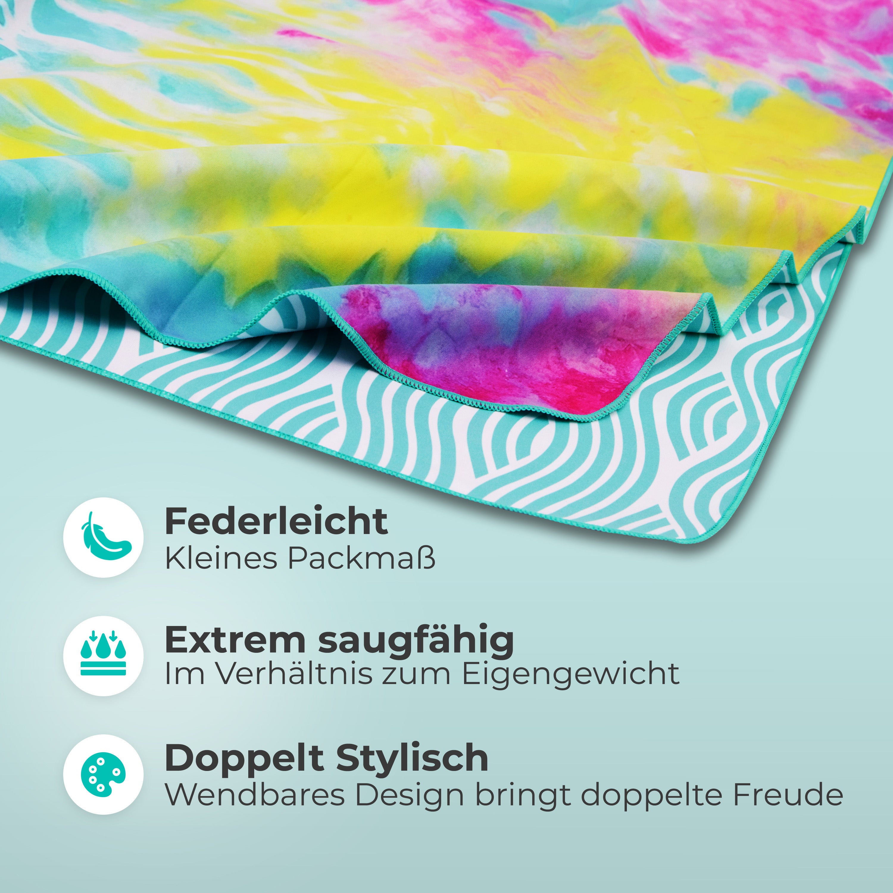 Strandtuch XXL - Strandhandtuch, Mikrofaser Badetuch, Handtuch