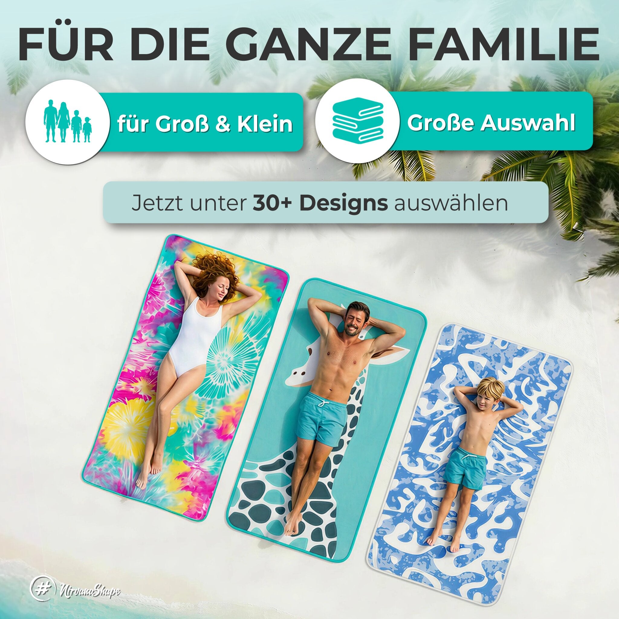 Strandtuch XXL - Strandhandtuch, Mikrofaser Badetuch, Handtuch