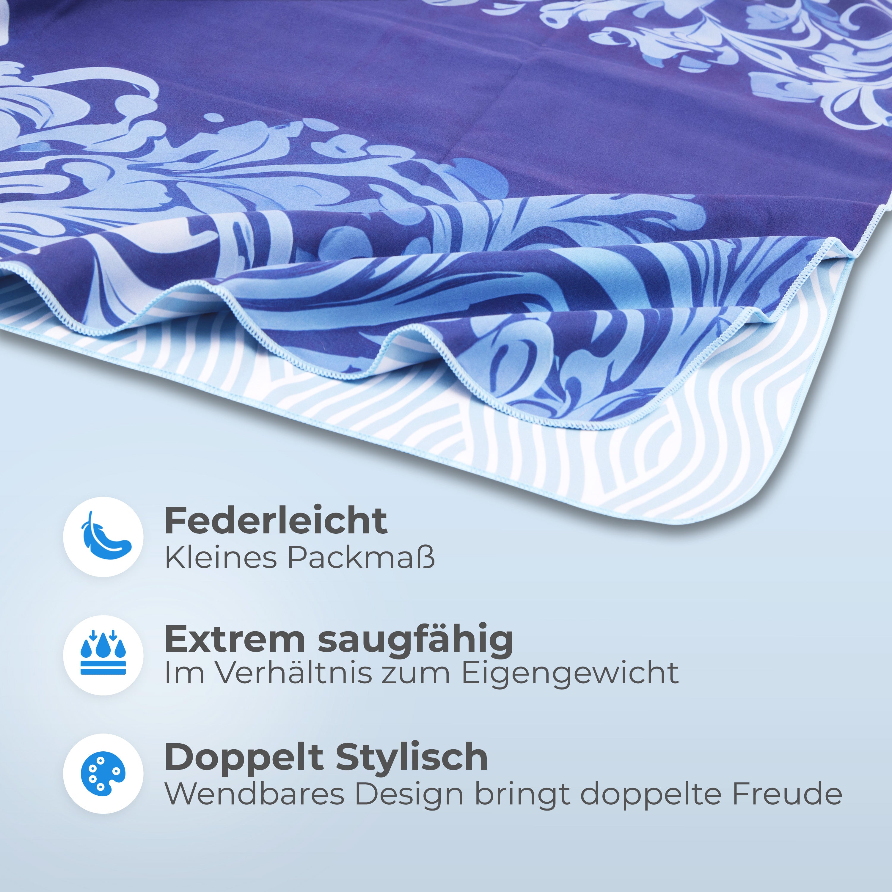 Strandtuch XXL - Strandhandtuch, Mikrofaser Badetuch, Handtuch