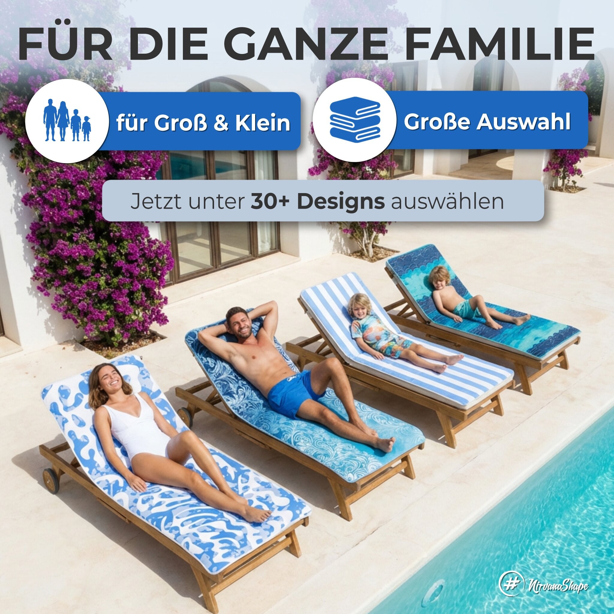 Strandtuch XXL - Strandhandtuch, Mikrofaser Badetuch, Handtuch