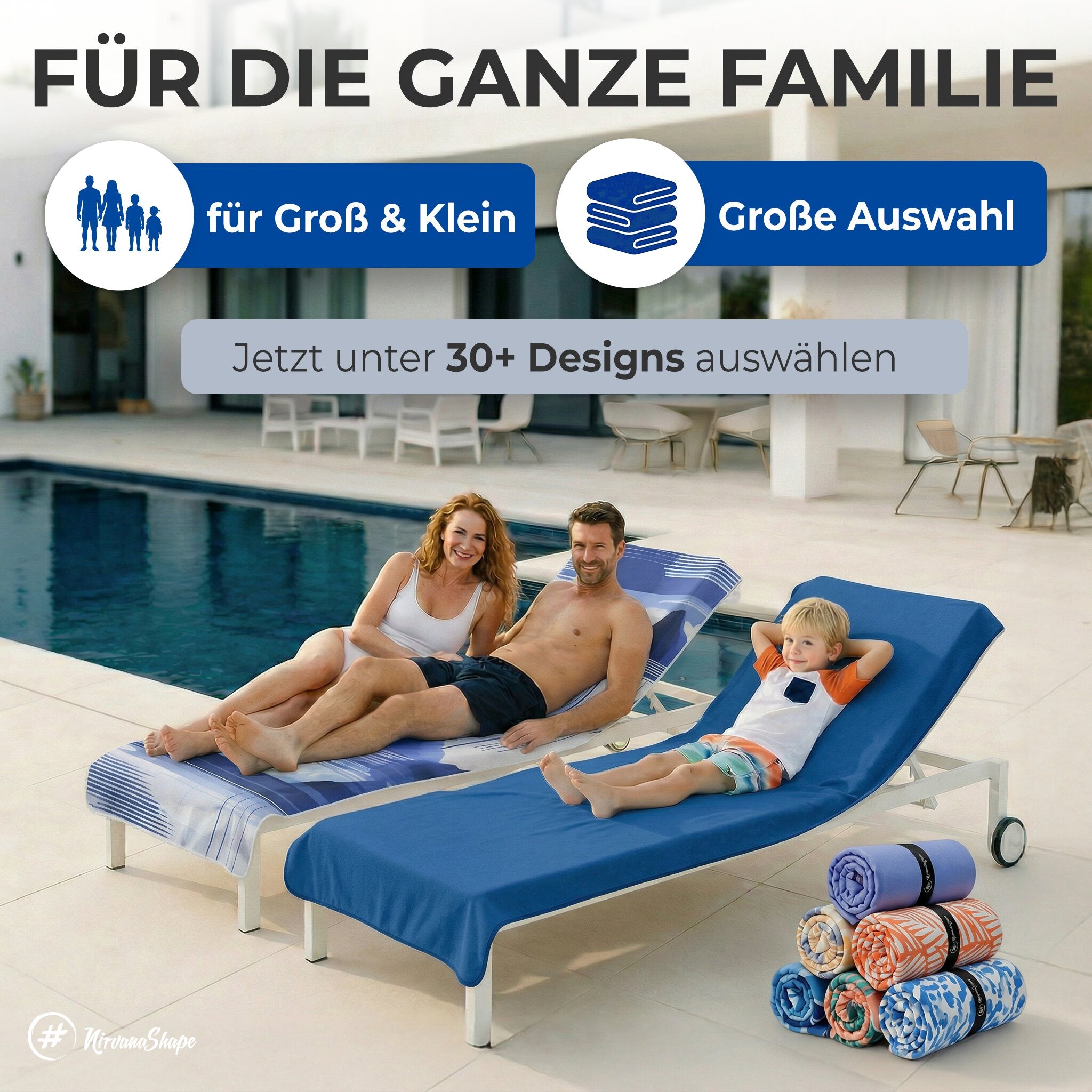 Strandtuch XXL - Strandhandtuch, Mikrofaser Badetuch, Handtuch