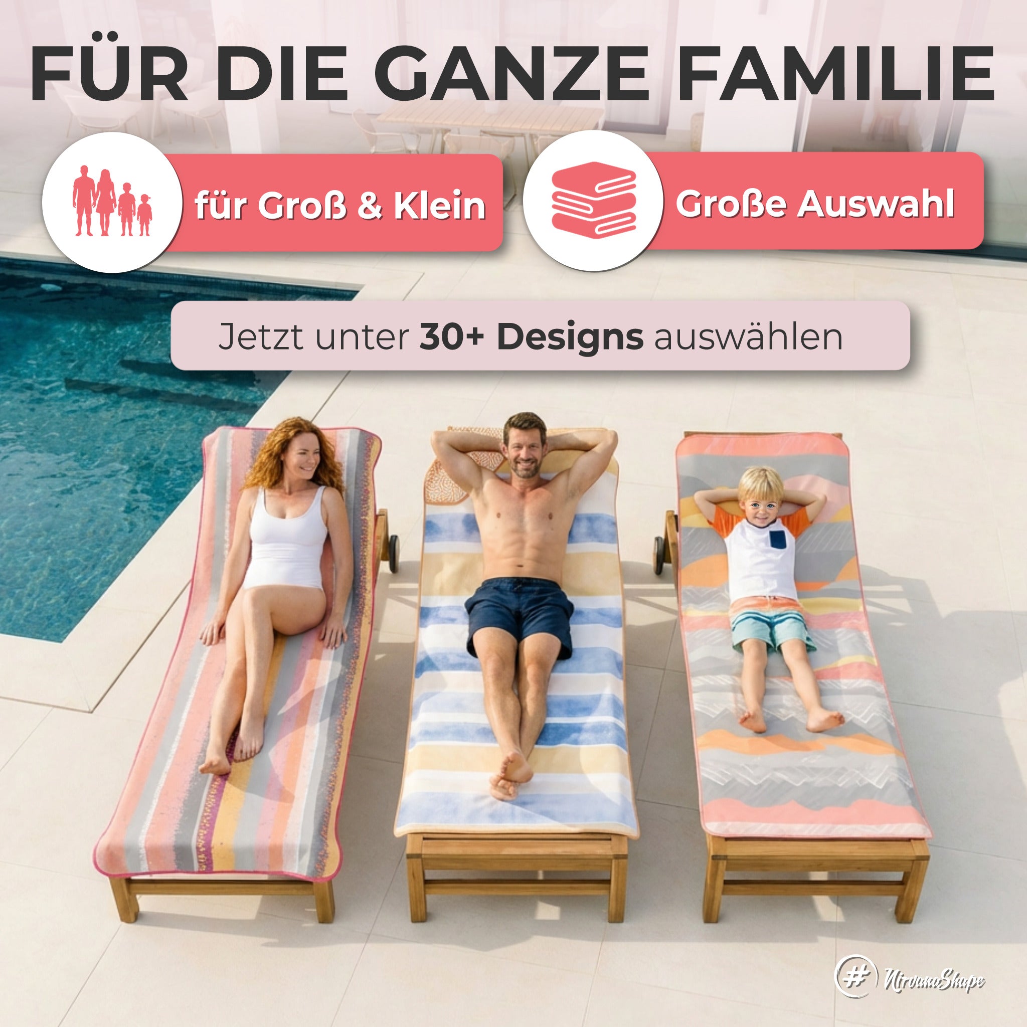 Strandtuch XXL - Strandhandtuch, Mikrofaser Badetuch, Handtuch