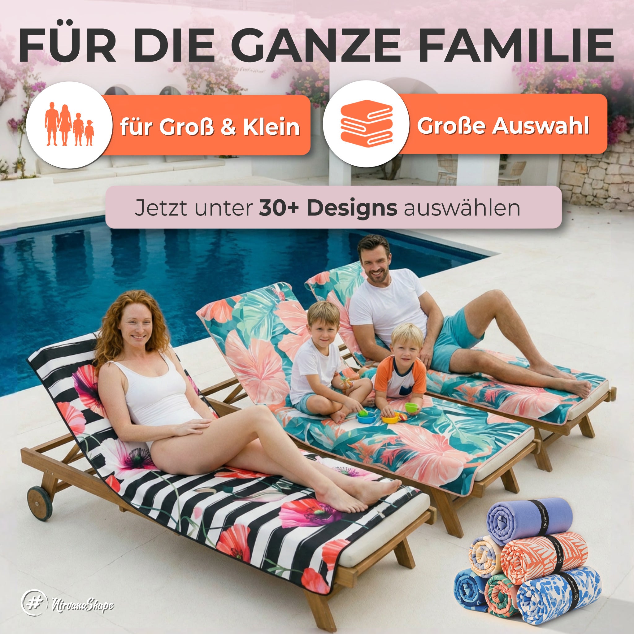 Strandtuch XXL - Strandhandtuch, Mikrofaser Badetuch, Handtuch