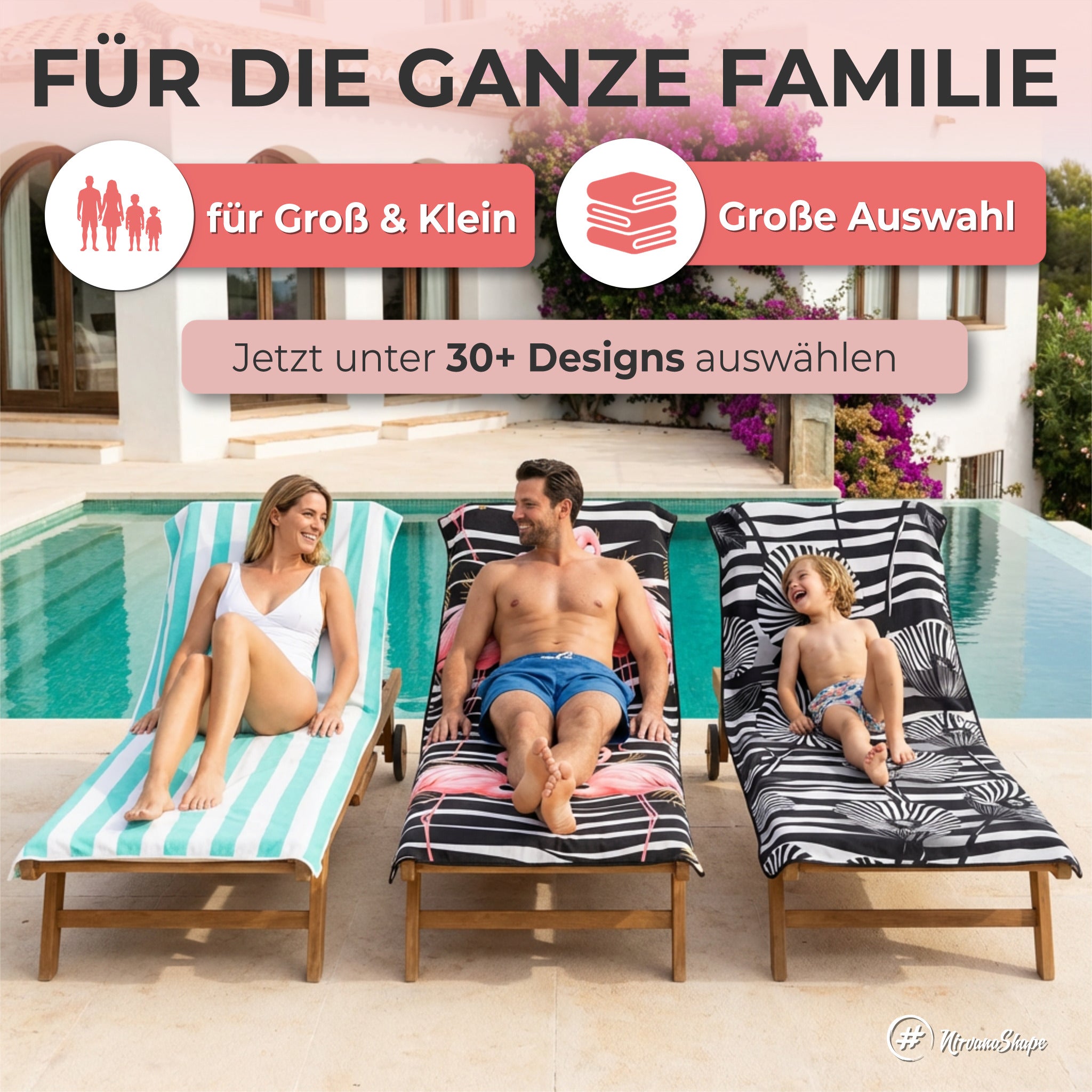 Strandtuch XXL - Strandhandtuch, Mikrofaser Badetuch, Handtuch