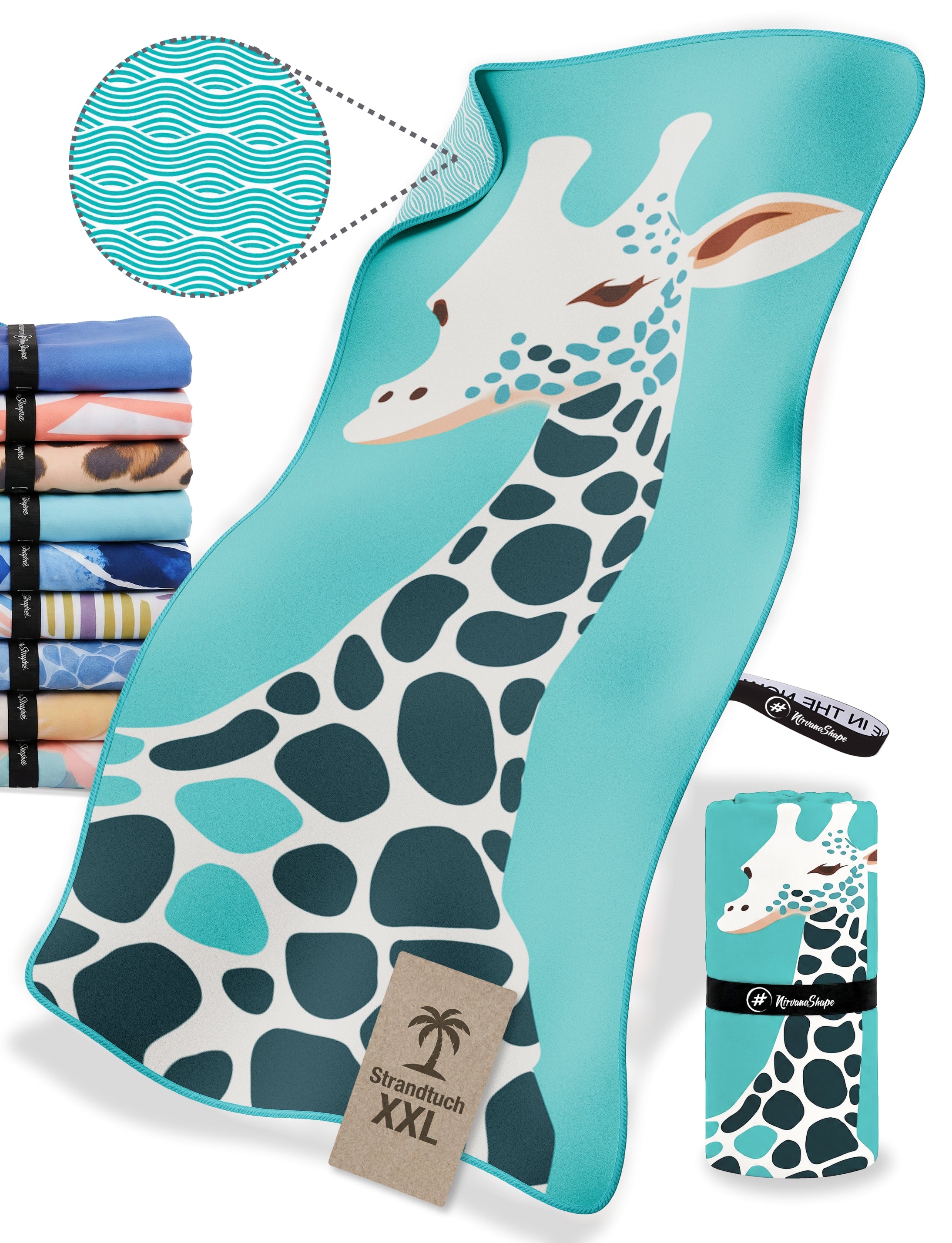 Strandtuch XXL - Strandhandtuch, Mikrofaser Badetuch, Handtuch