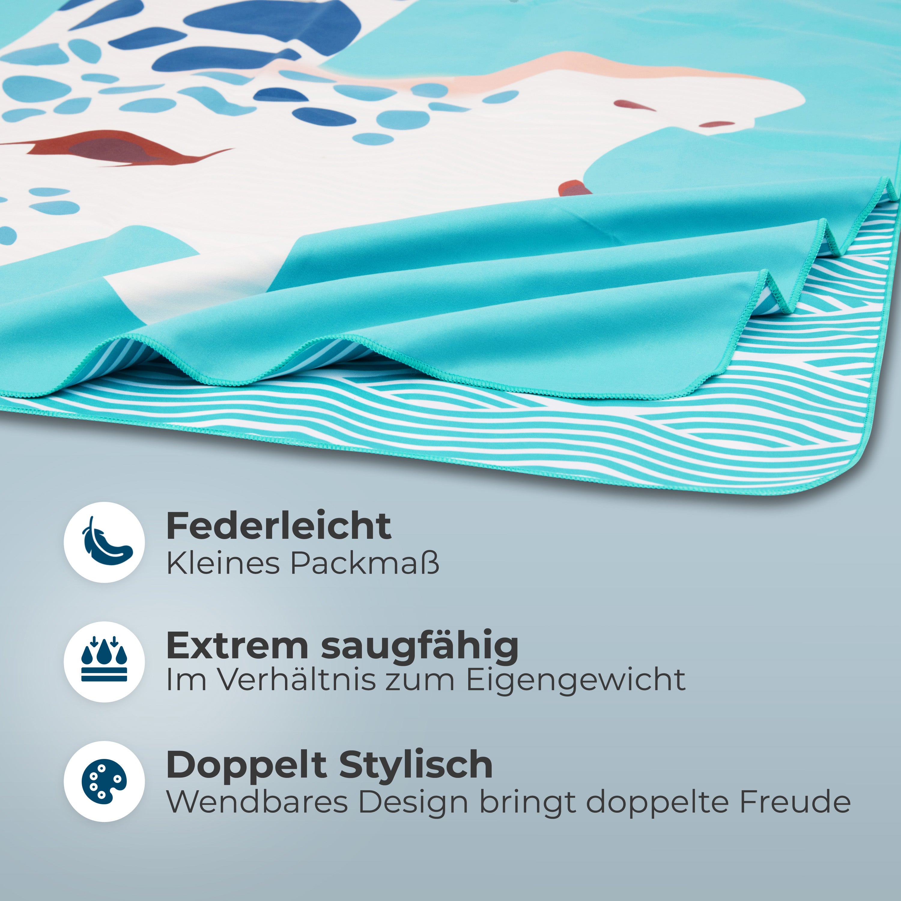 Strandtuch XXL - Strandhandtuch, Mikrofaser Badetuch, Handtuch