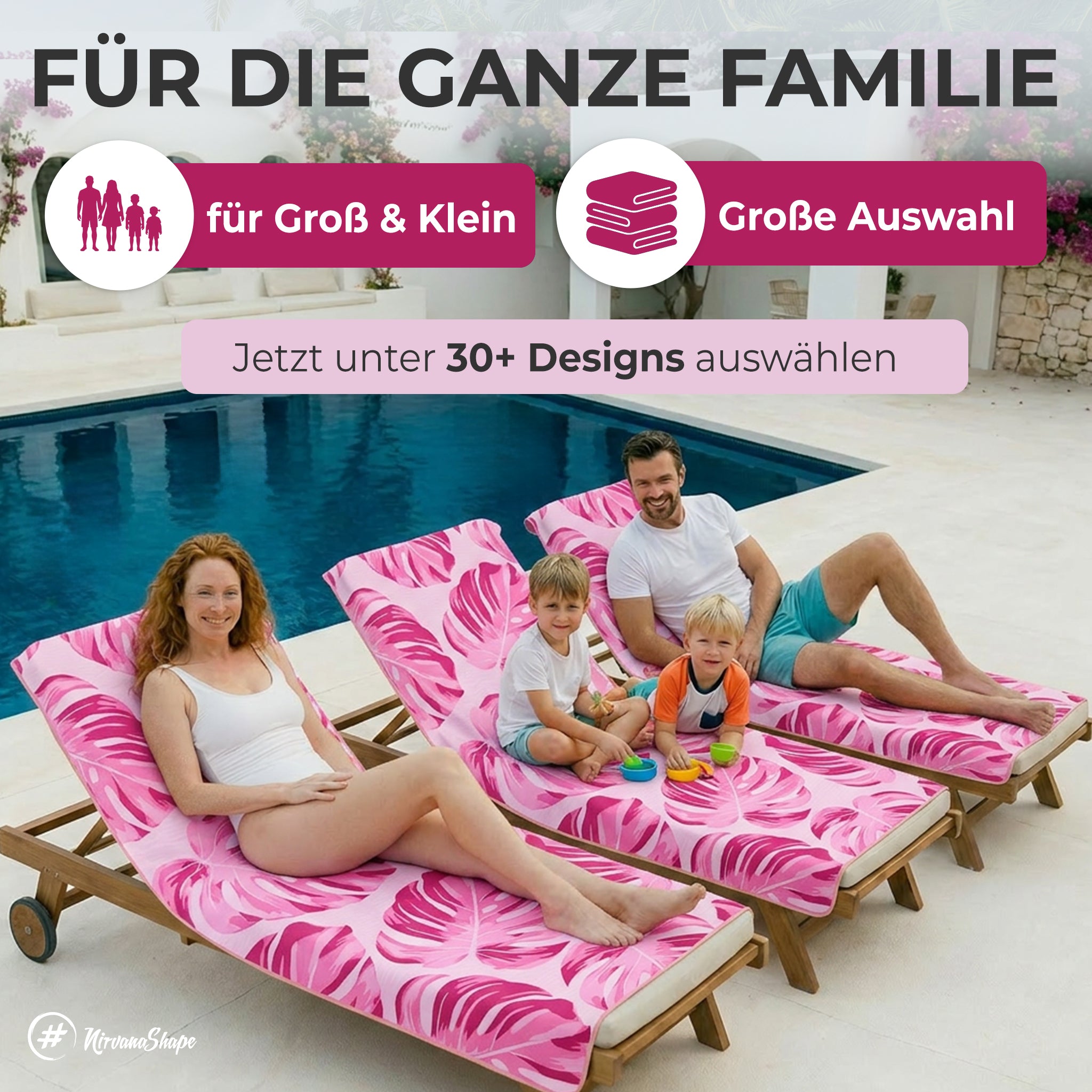 Strandtuch XXL - Strandhandtuch, Mikrofaser Badetuch, Handtuch