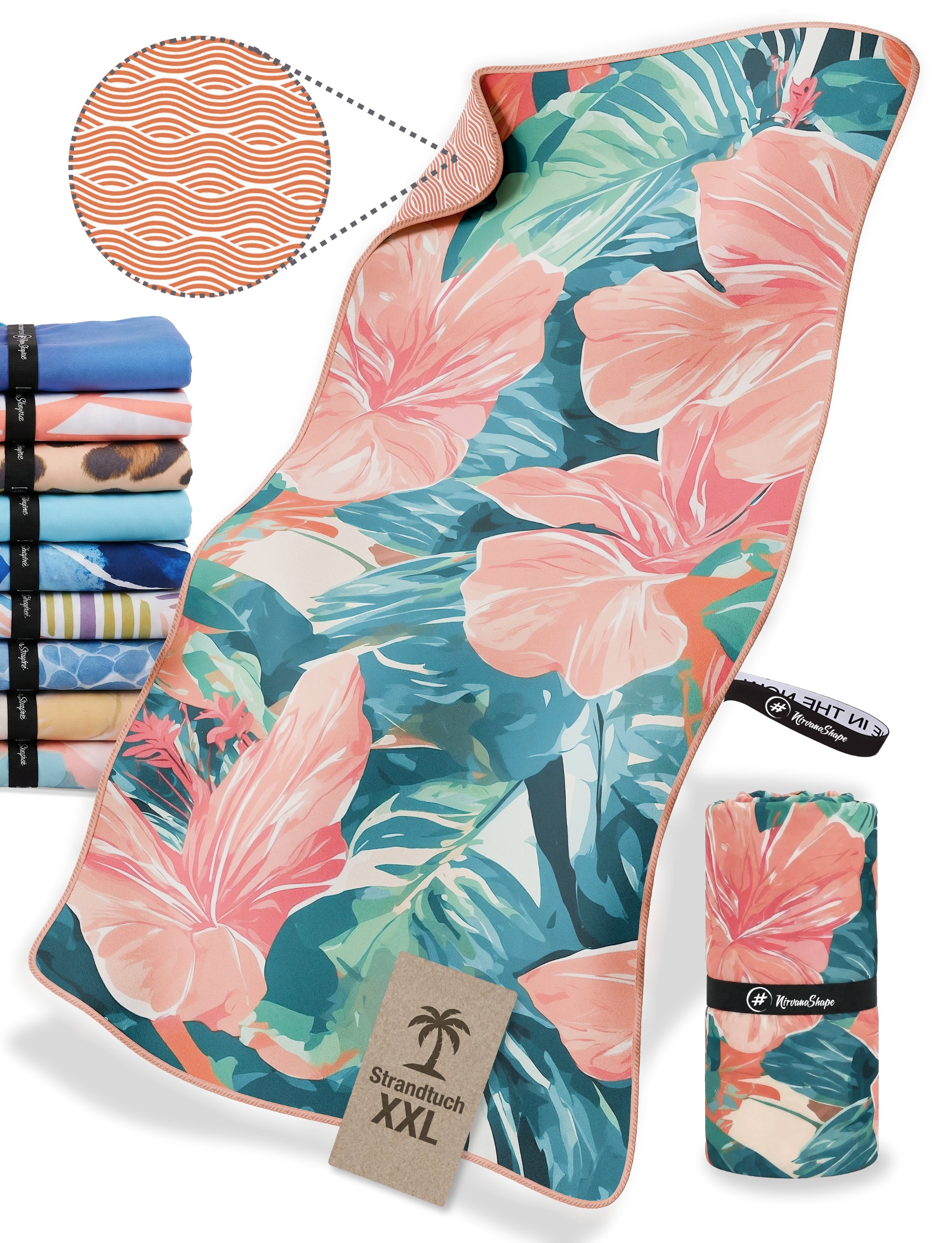 Strandtuch XXL - Strandhandtuch, Mikrofaser Badetuch, Handtuch