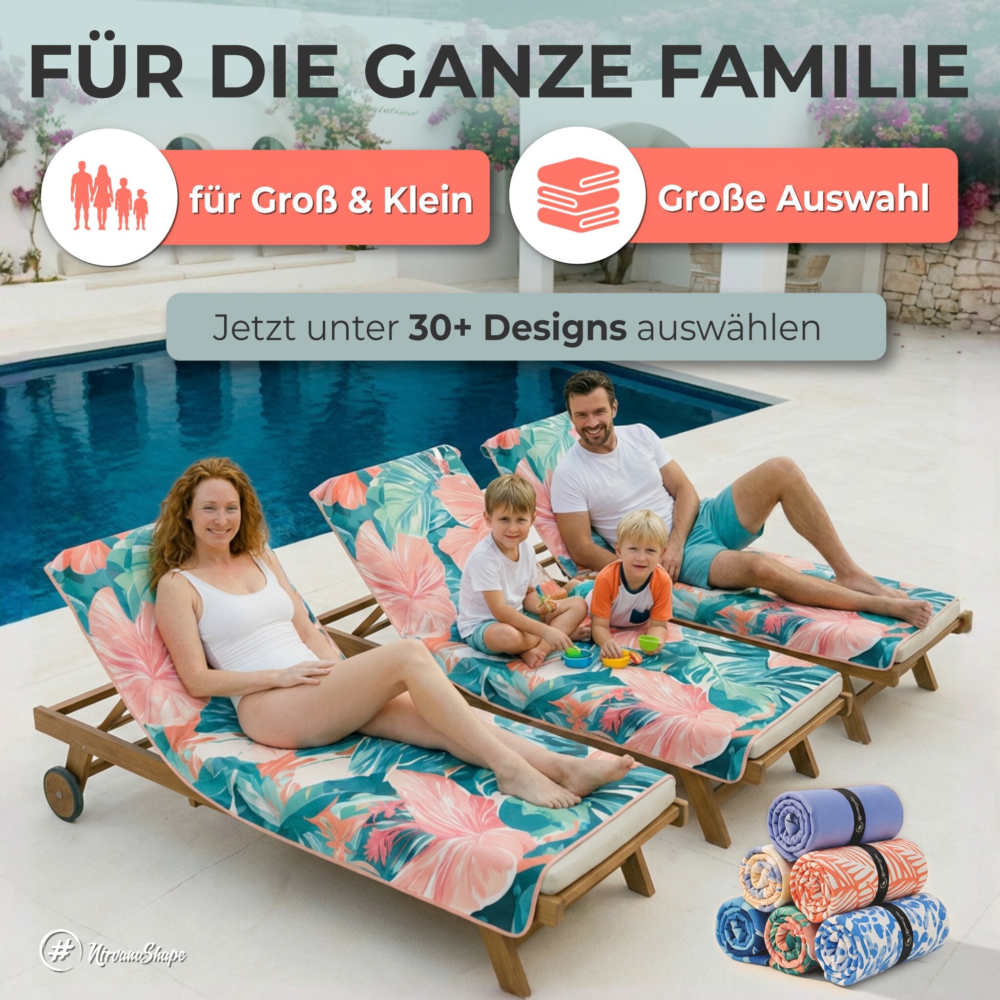 Strandtuch XXL - Strandhandtuch, Mikrofaser Badetuch, Handtuch