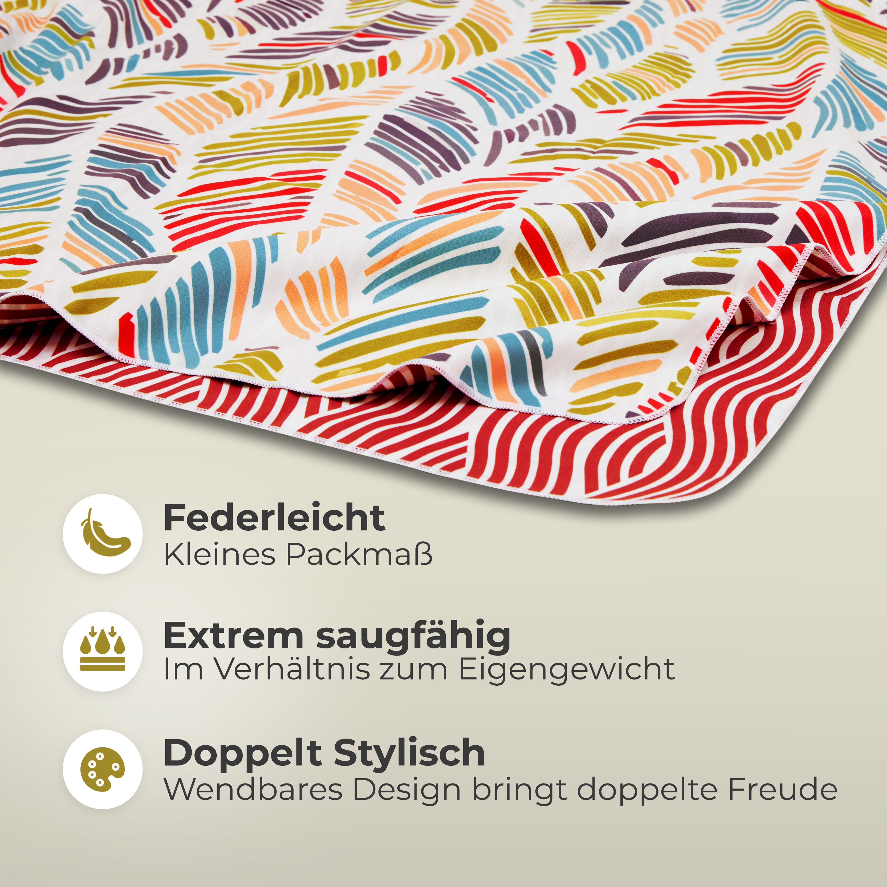 Strandtuch XXL - Strandhandtuch, Mikrofaser Badetuch, Handtuch