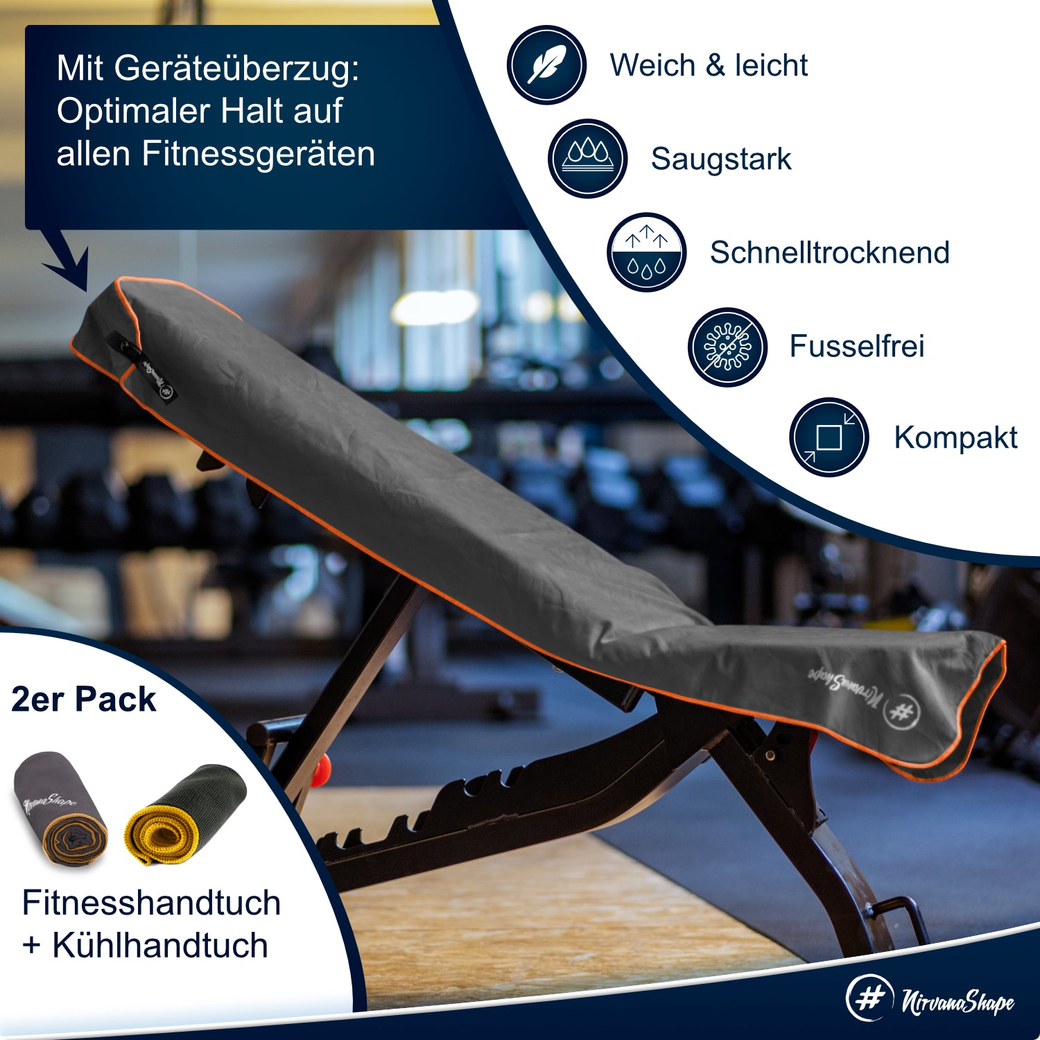 Dein 2er-Fitness-Set: FITNESS-HANDTUCH + KÜHL-TUCH zum Setpreis